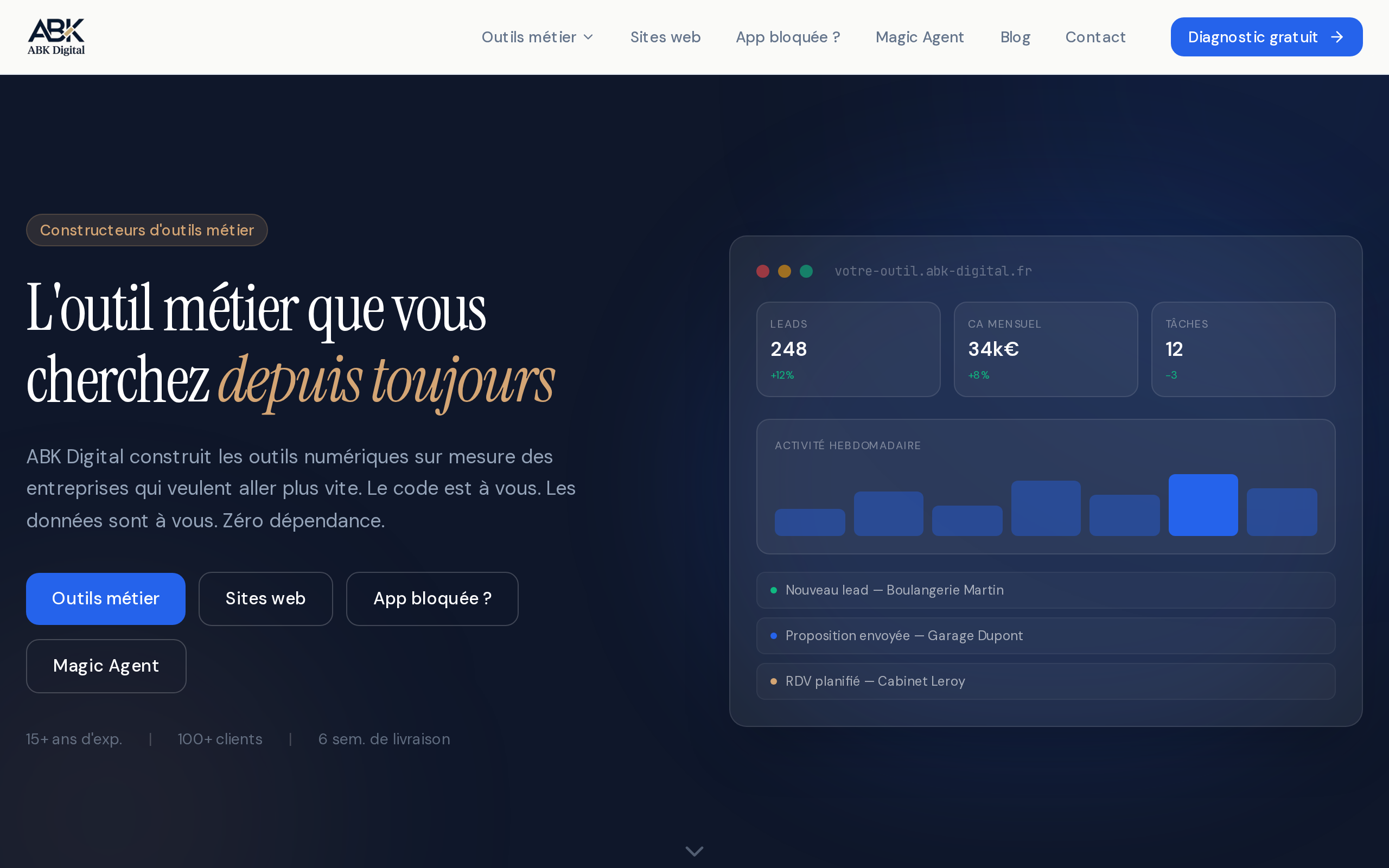 Aperçu du site ABK Digital