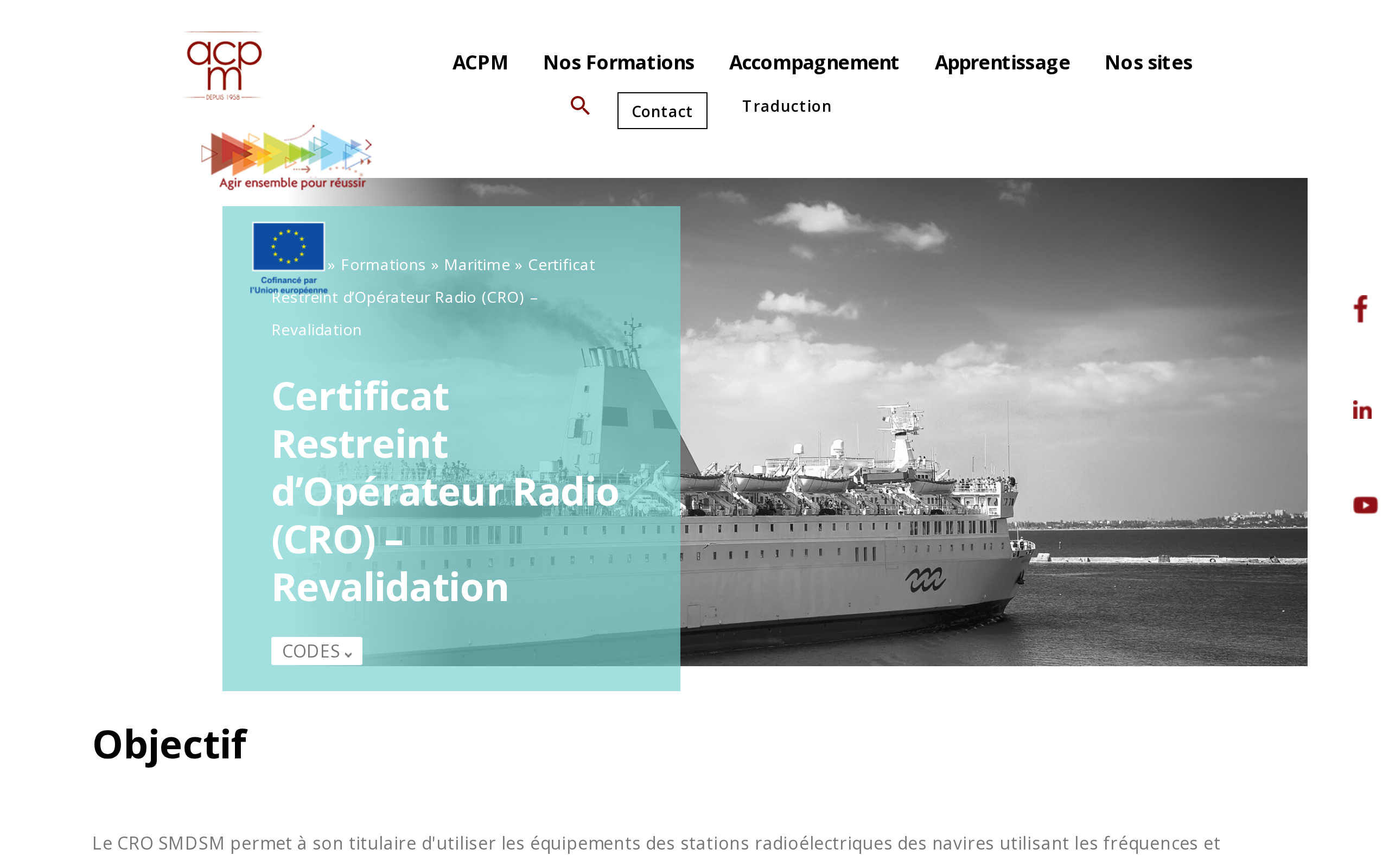Aperçu du site ACPM