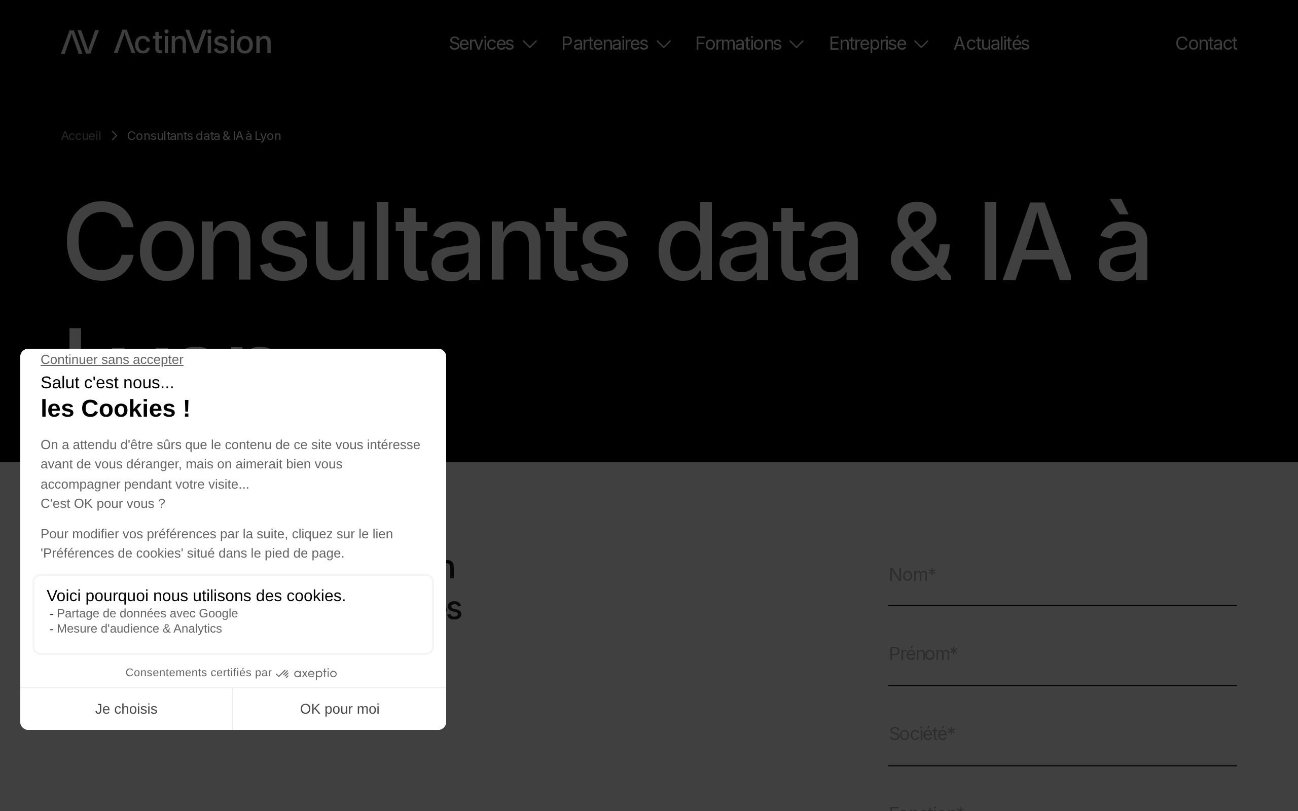 Aperçu du site ActinVision