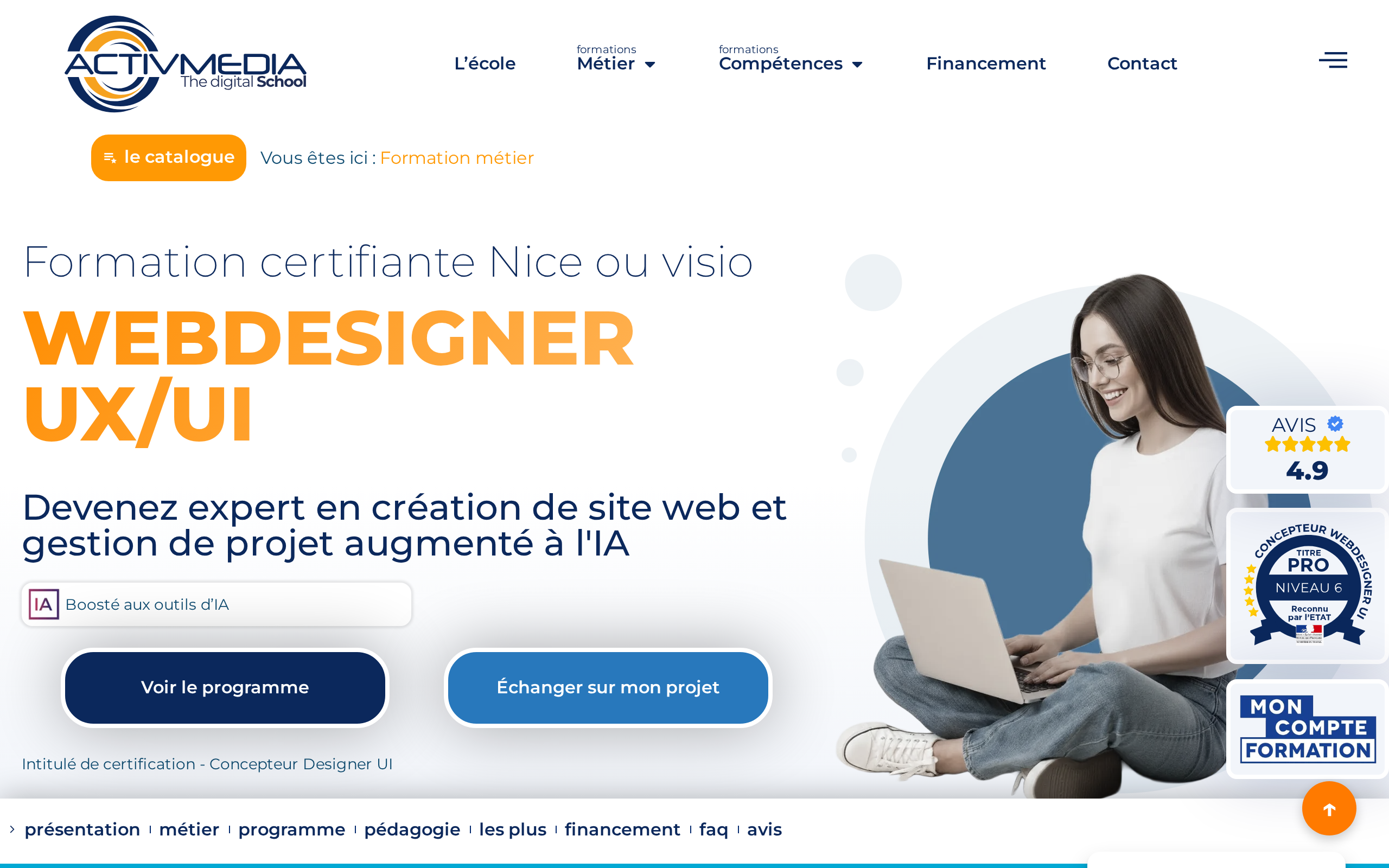 Aperçu du site ActivMedia