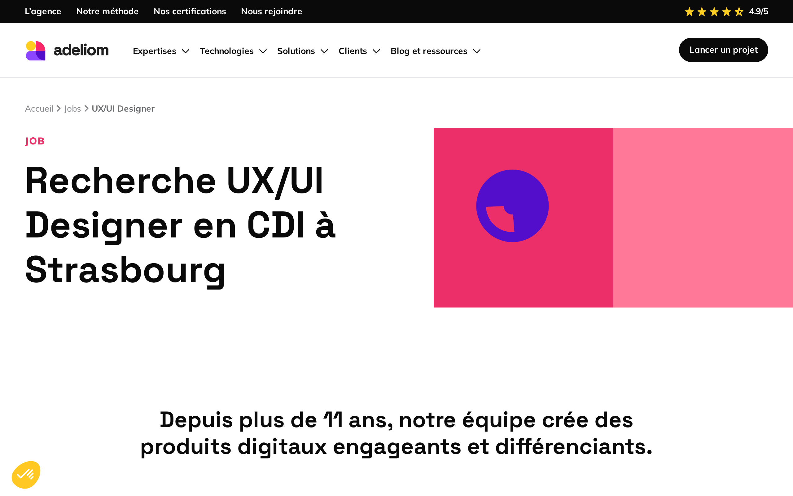 Aperçu du site Adeliom