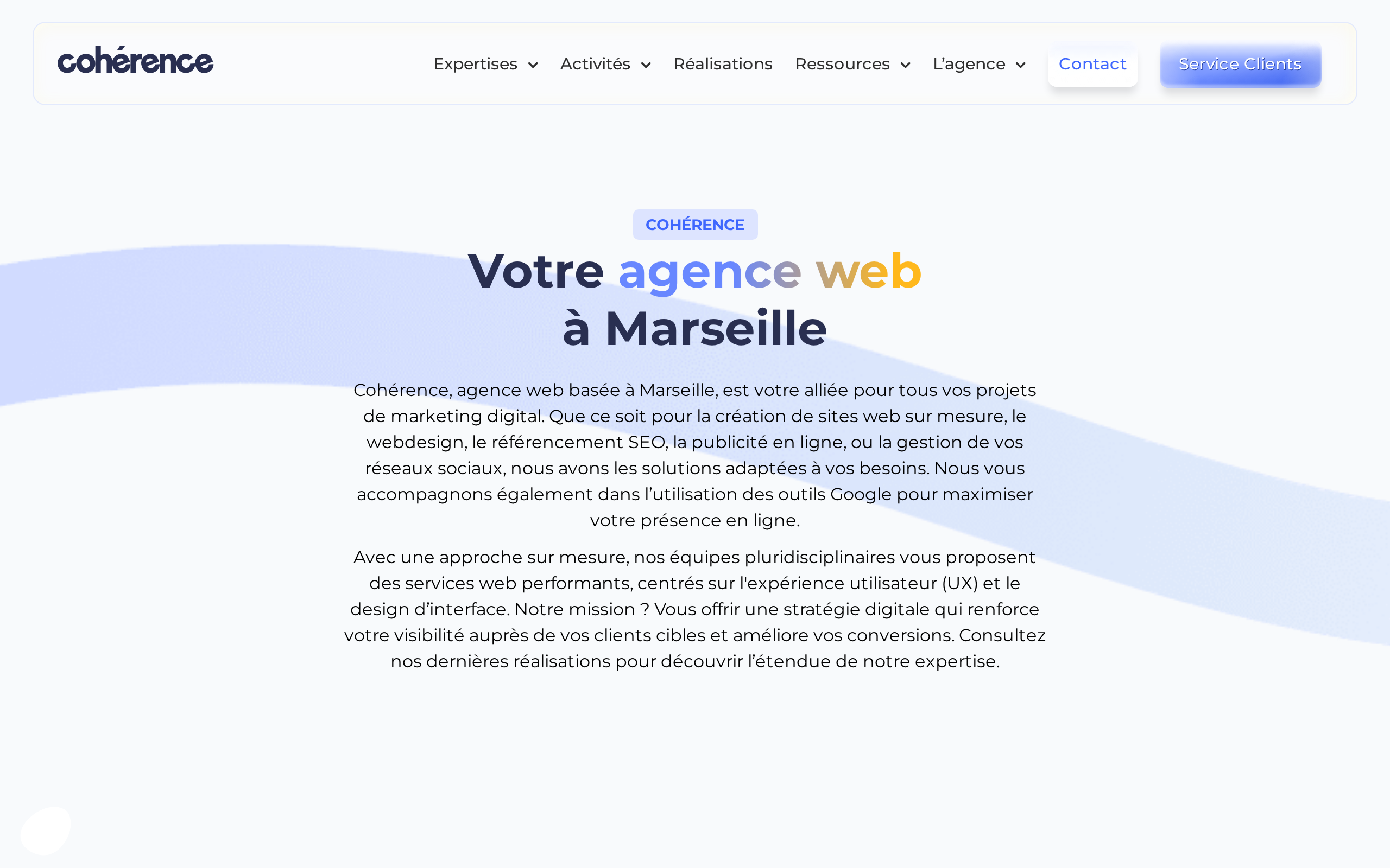 Aperçu du site Cohérence