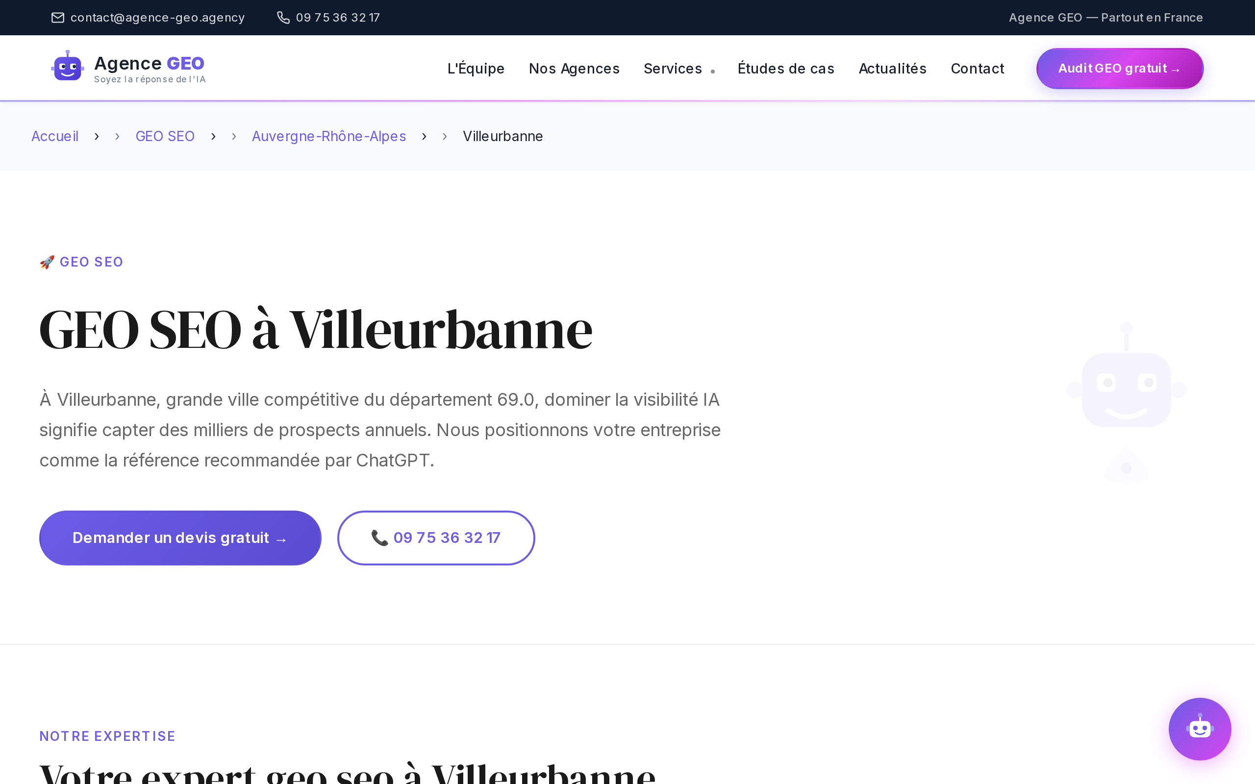 Aperçu du site Agence GEO