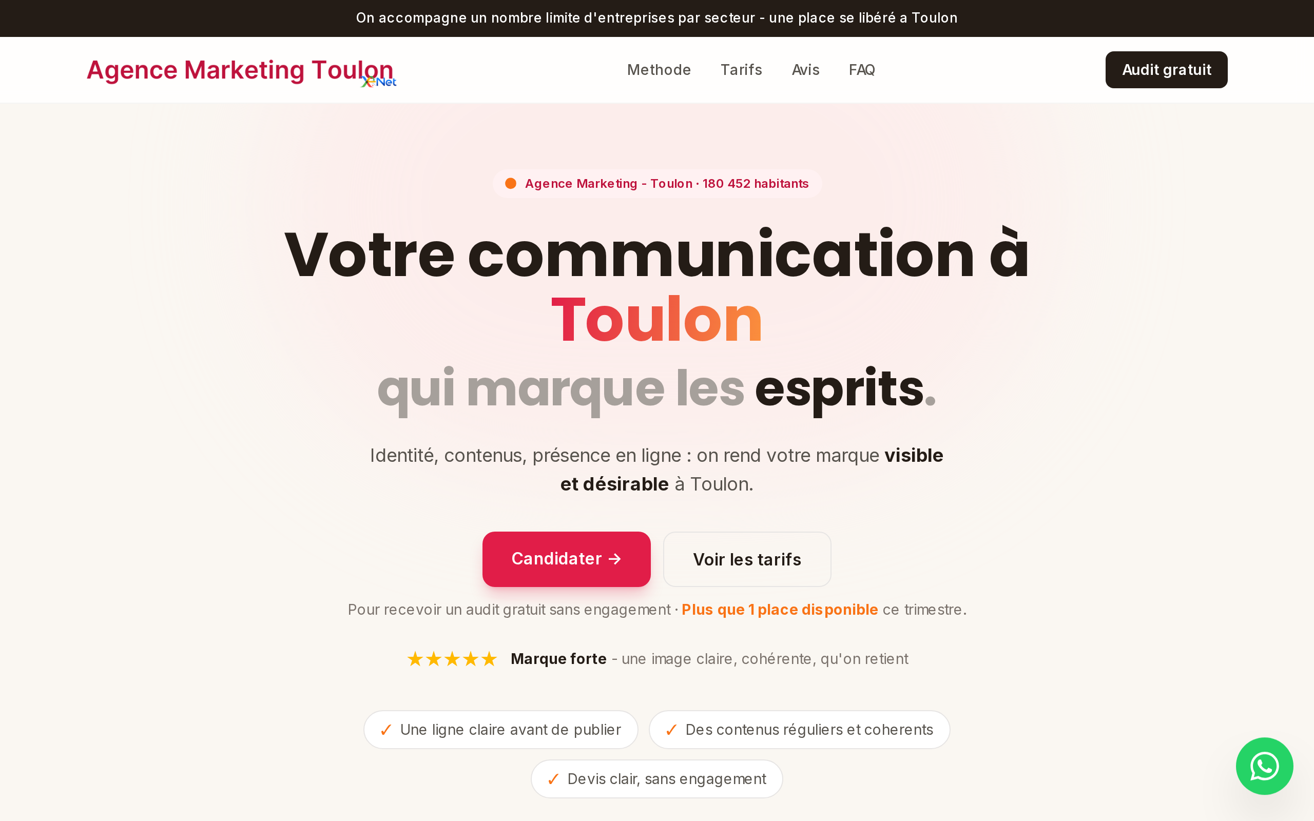 Aperçu du site Agence Marketing Toulon