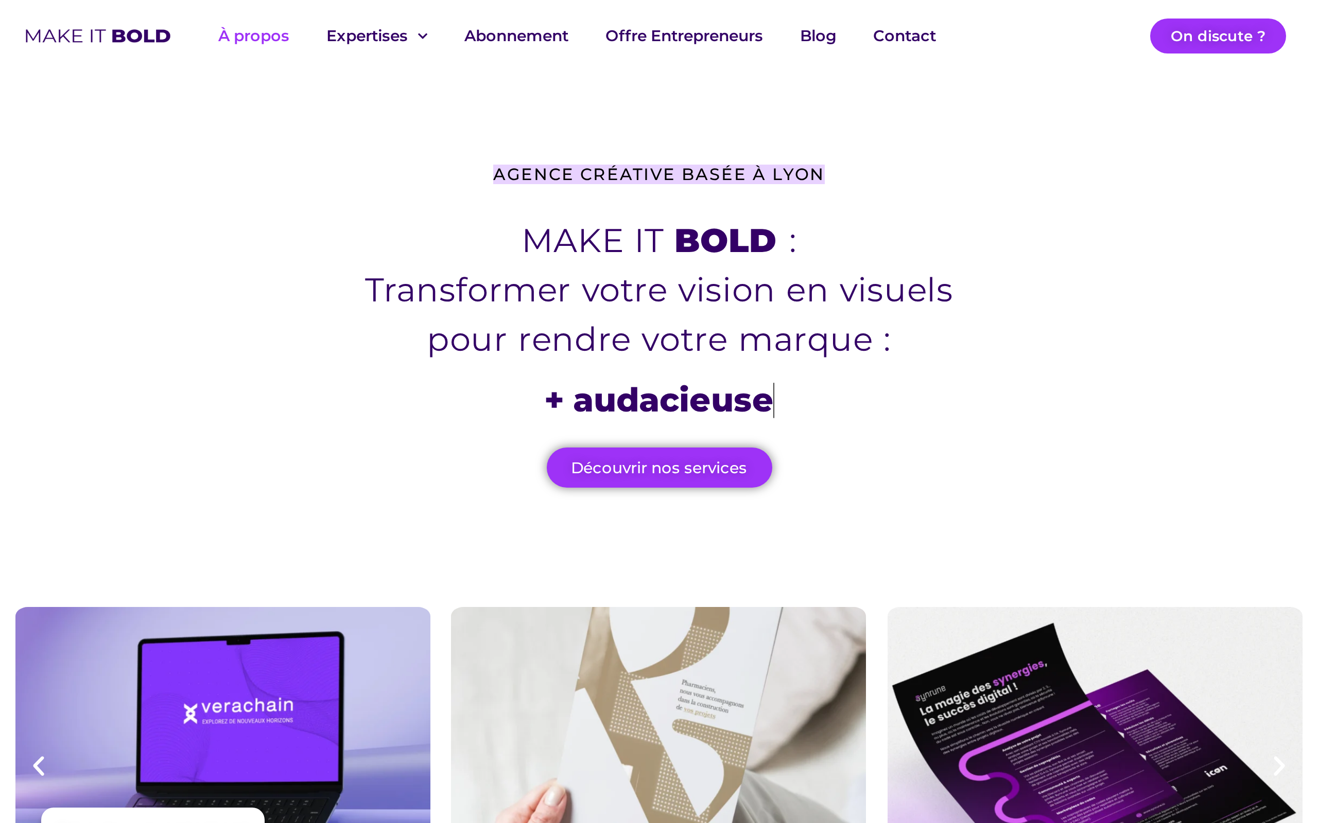 Aperçu du site MAKE IT BOLD