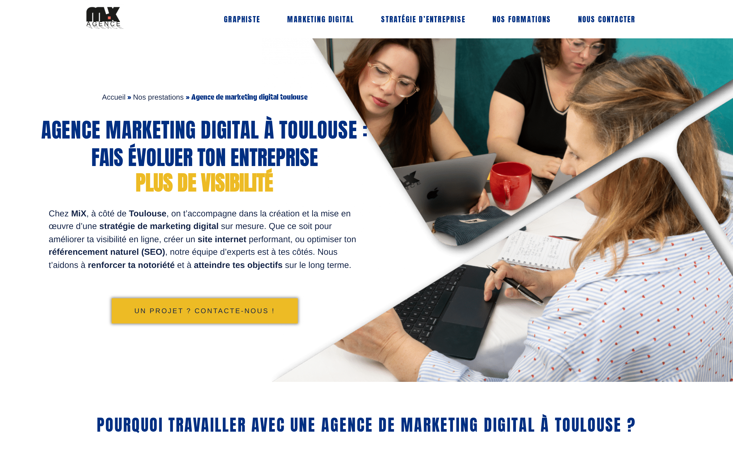 Aperçu du site Agence MiX