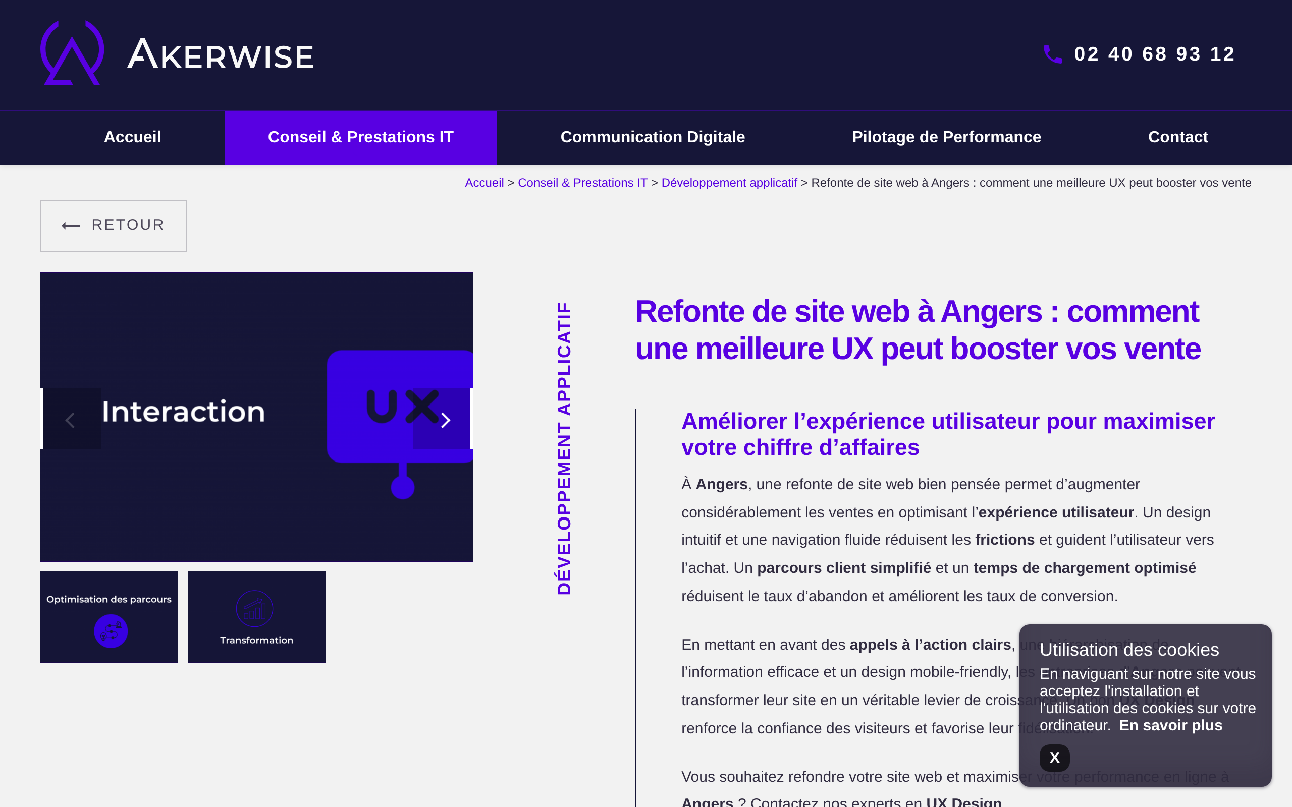Aperçu du site AKERWISE
