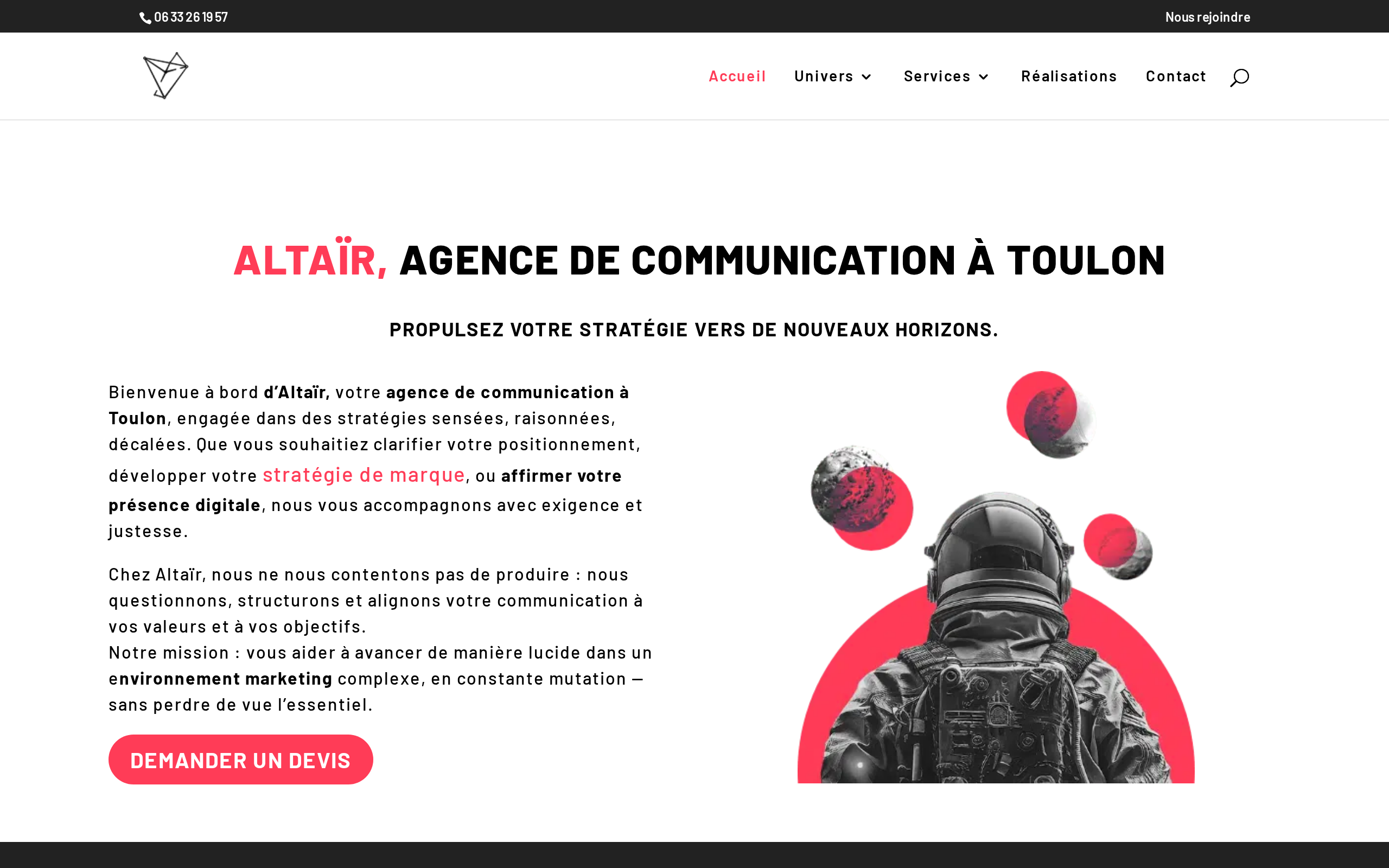 Aperçu du site Altaïr Communication