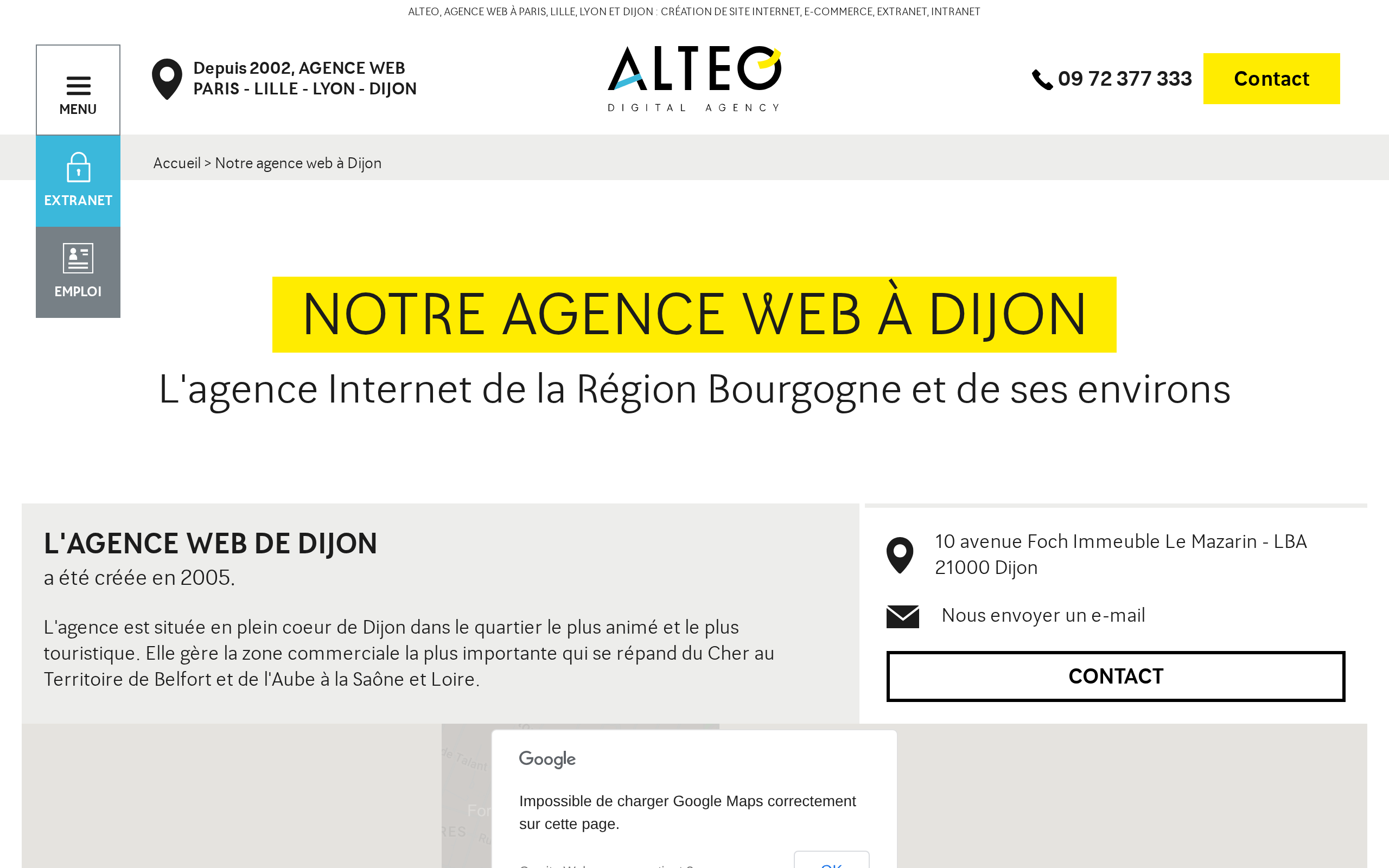 Aperçu du site Alteo
