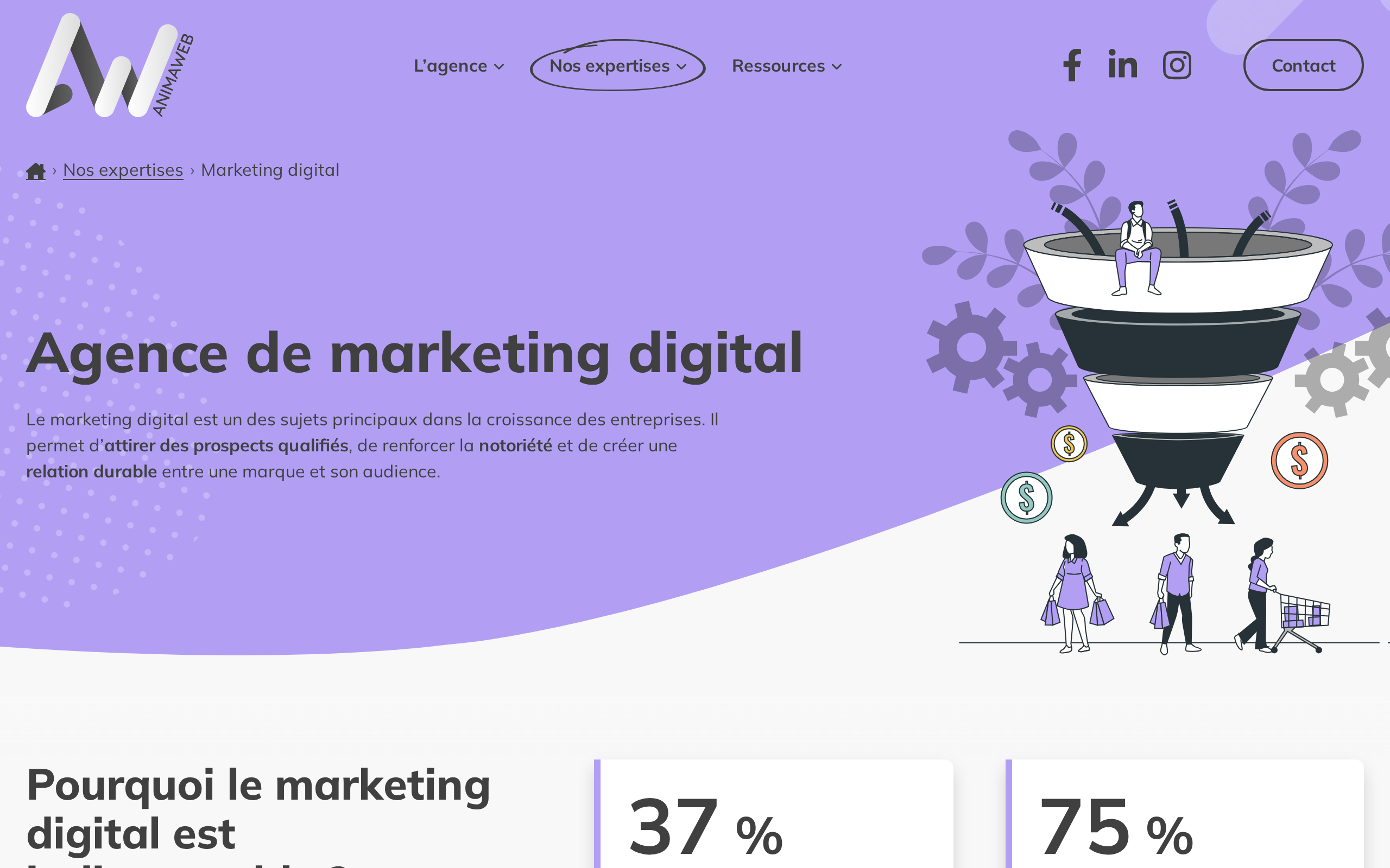 Aperçu du site Animaweb