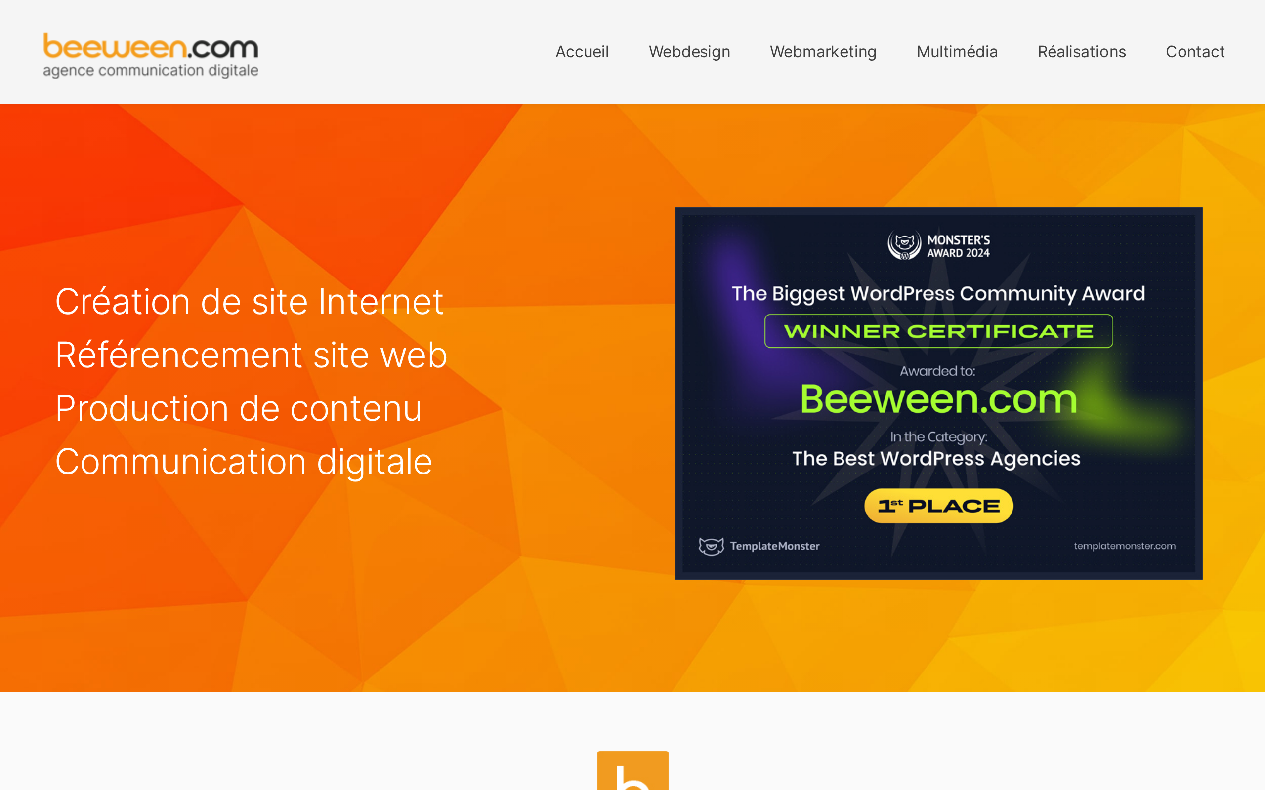 Aperçu du site Beeween.com