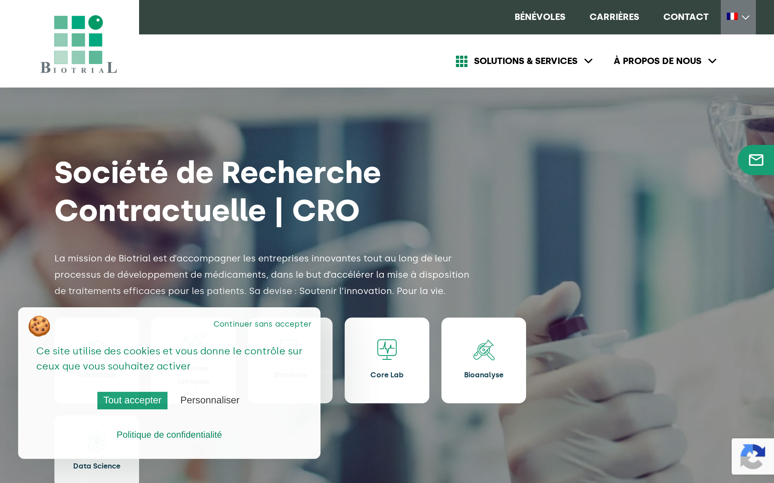 Aperçu du site Biotrial