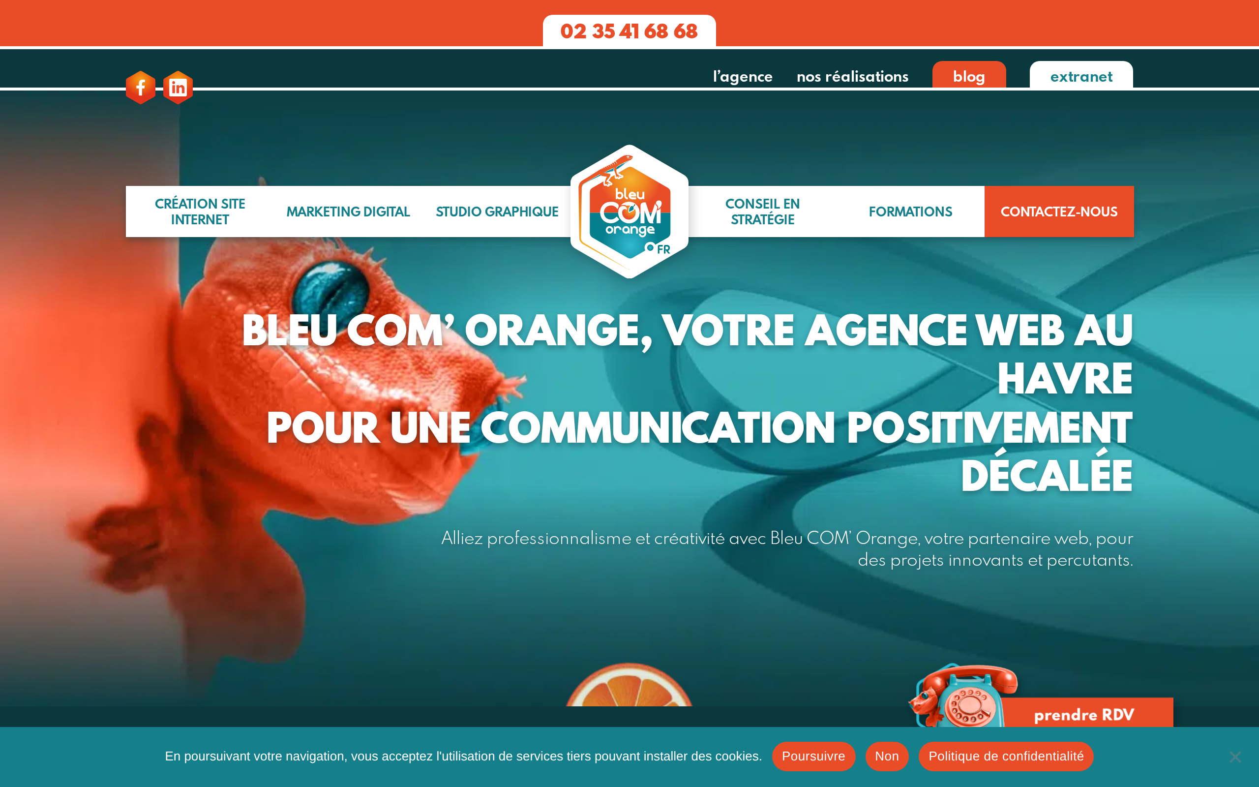Aperçu du site Bleu COM' Orange