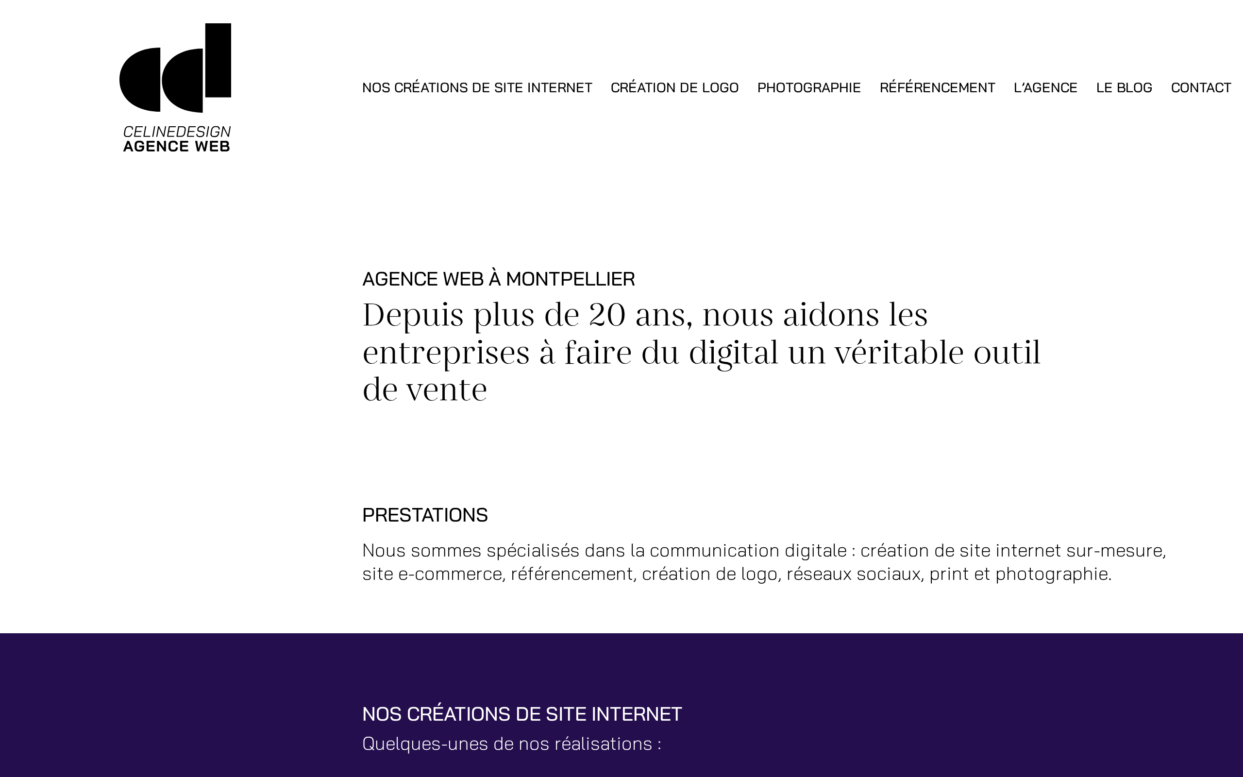Aperçu du site CelineDesign