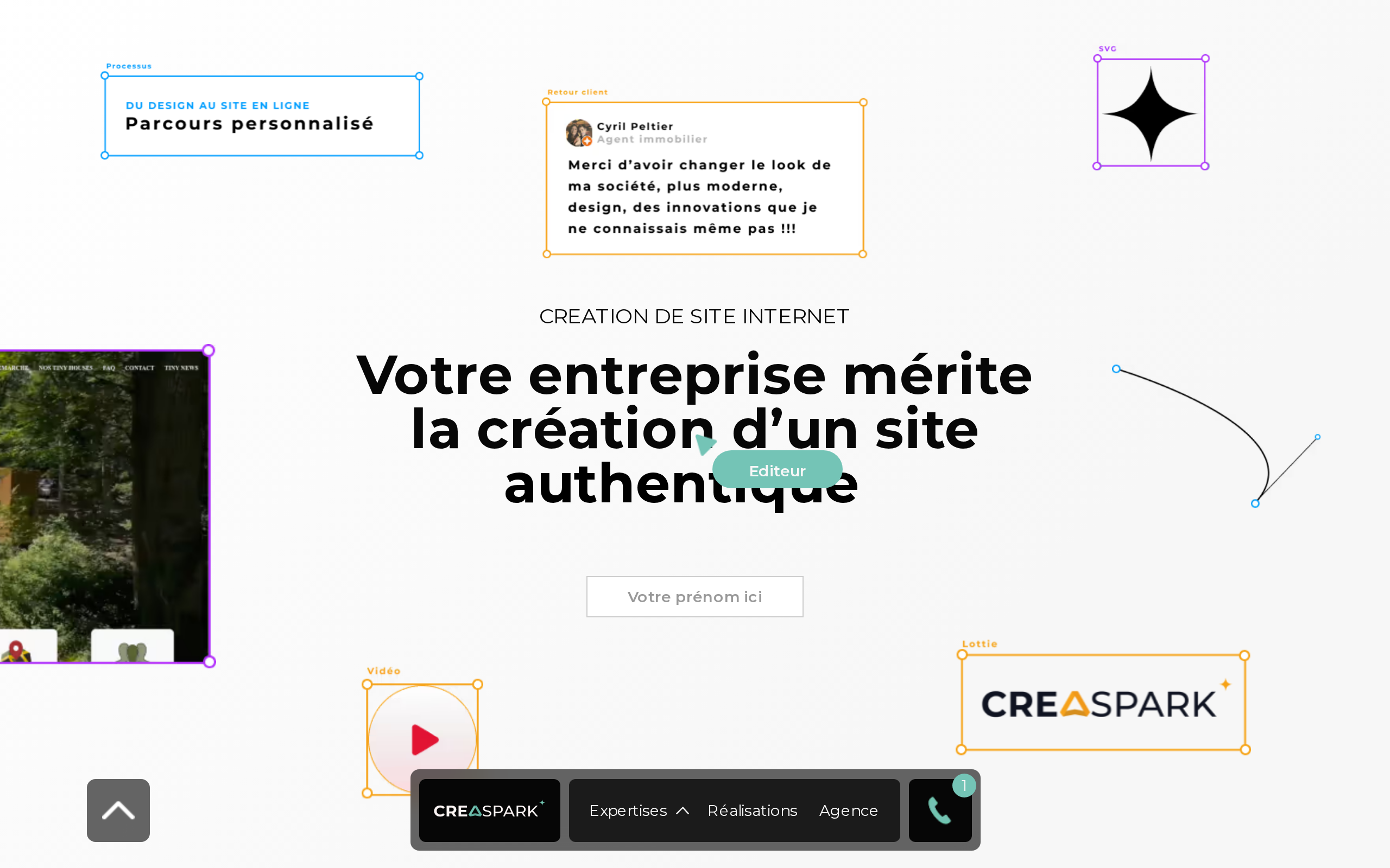 Aperçu du site Creaspark