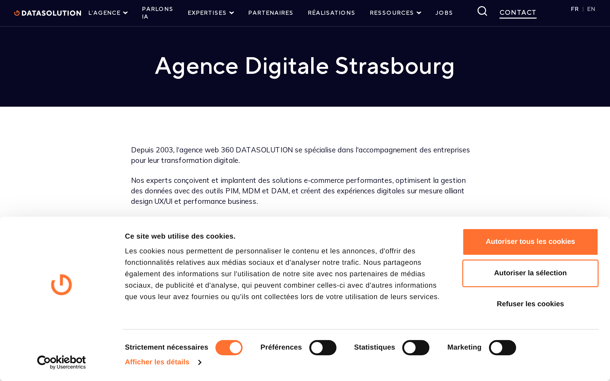 Aperçu du site DATASOLUTION
