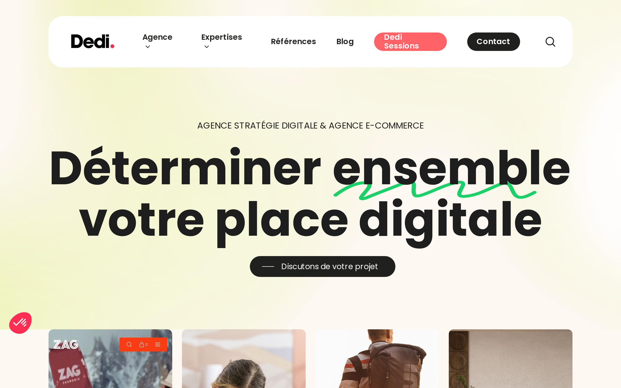 Aperçu du site Dedi Agency