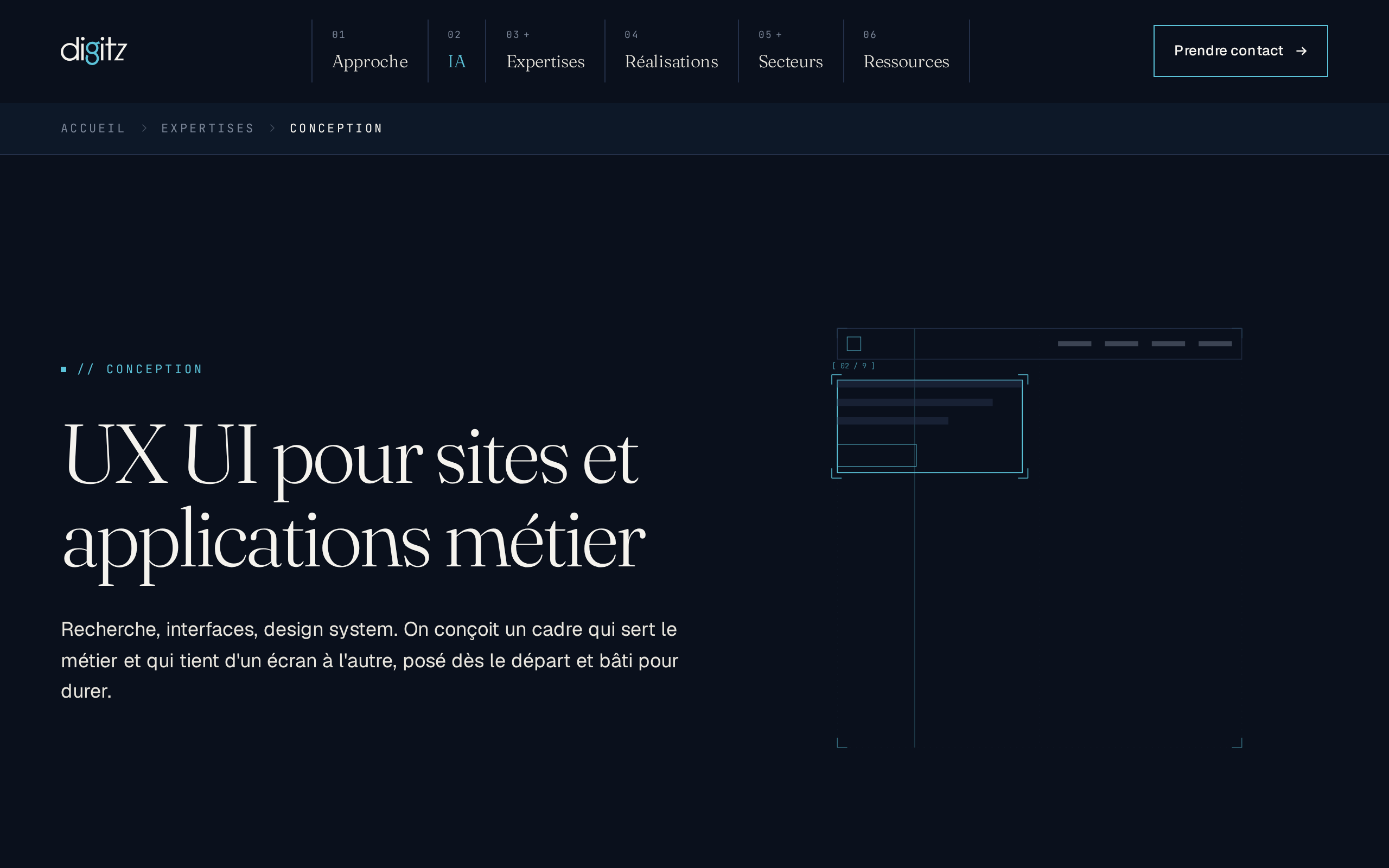 Aperçu du site Digitz