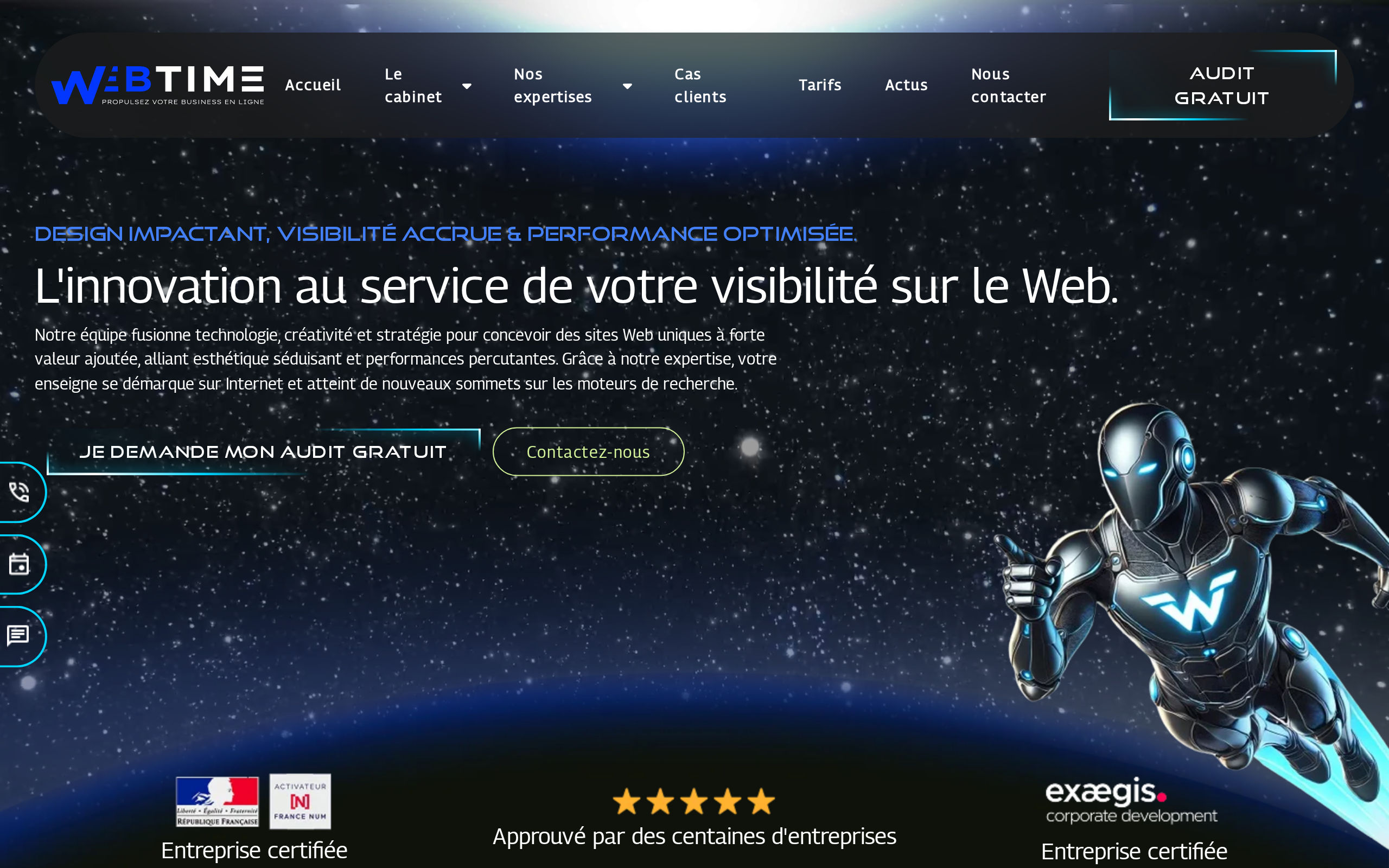 Aperçu du site Web Time