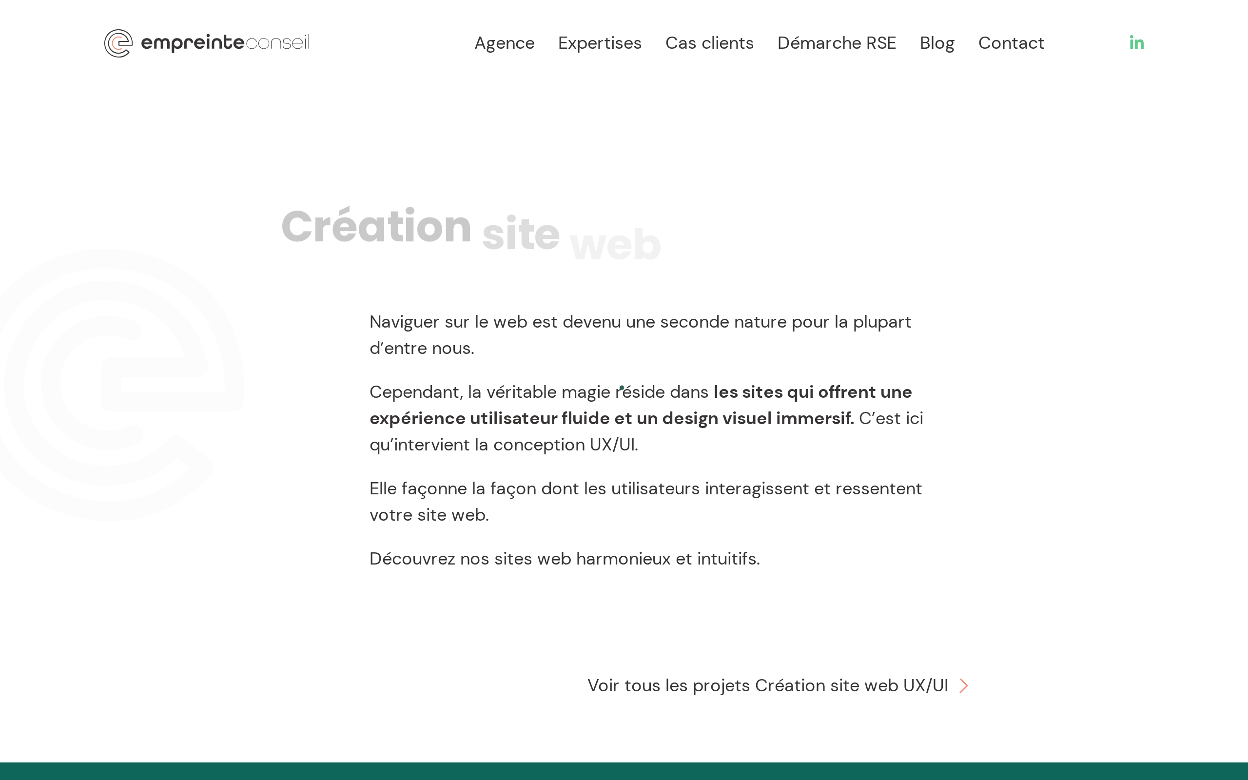 Aperçu du site Empreinte Conseil
