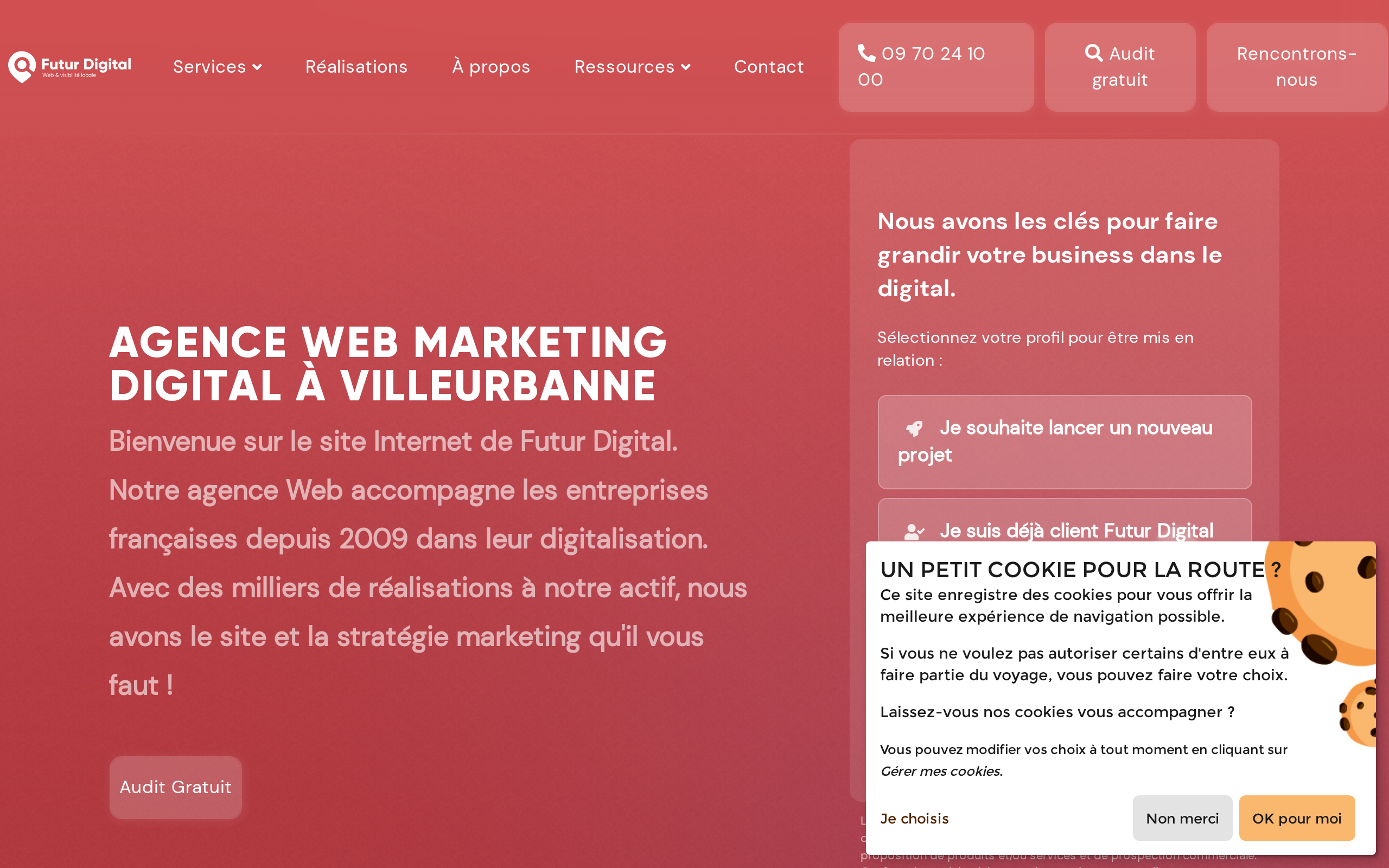 Aperçu du site Futur Digital