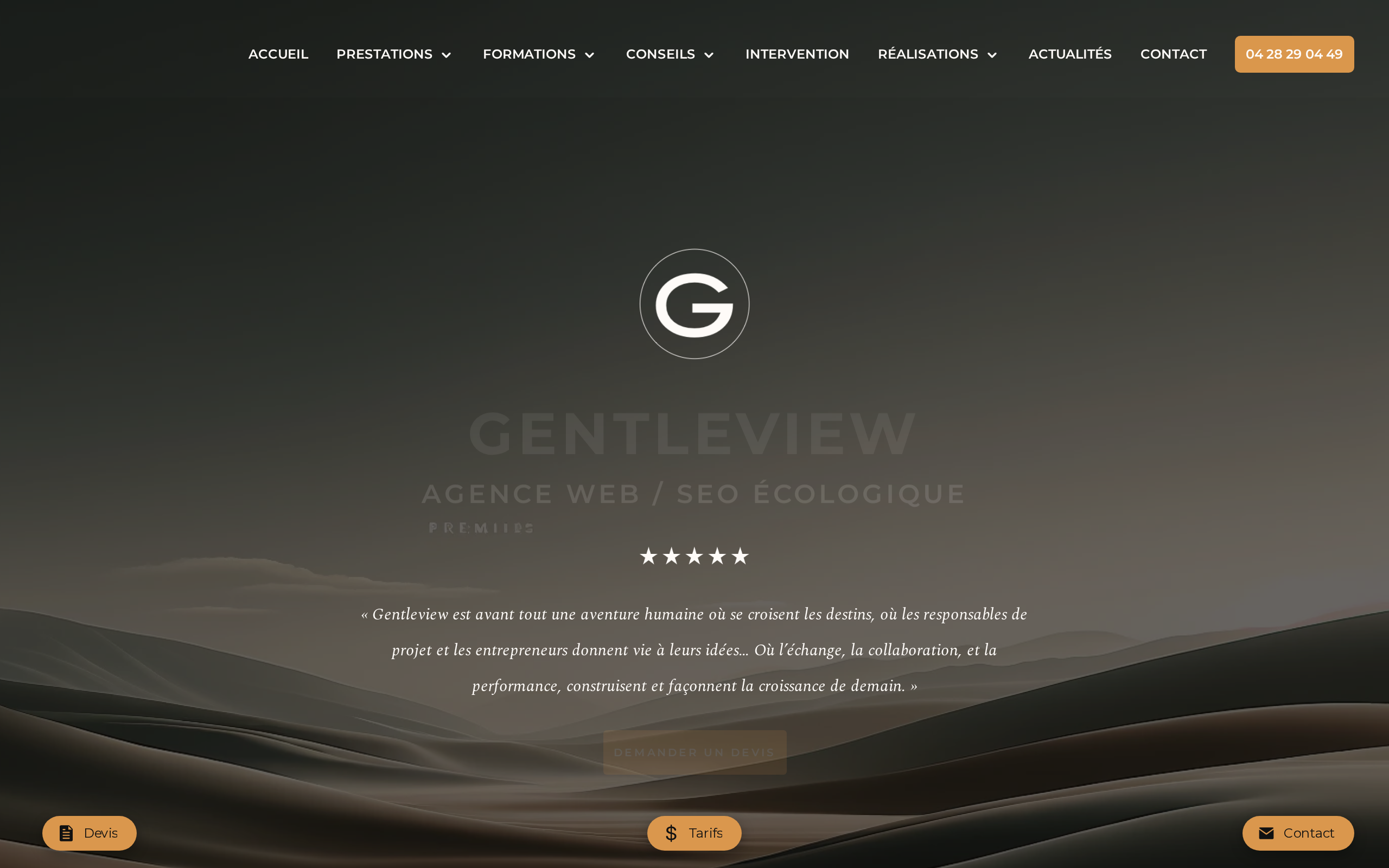 Aperçu du site Gentleview