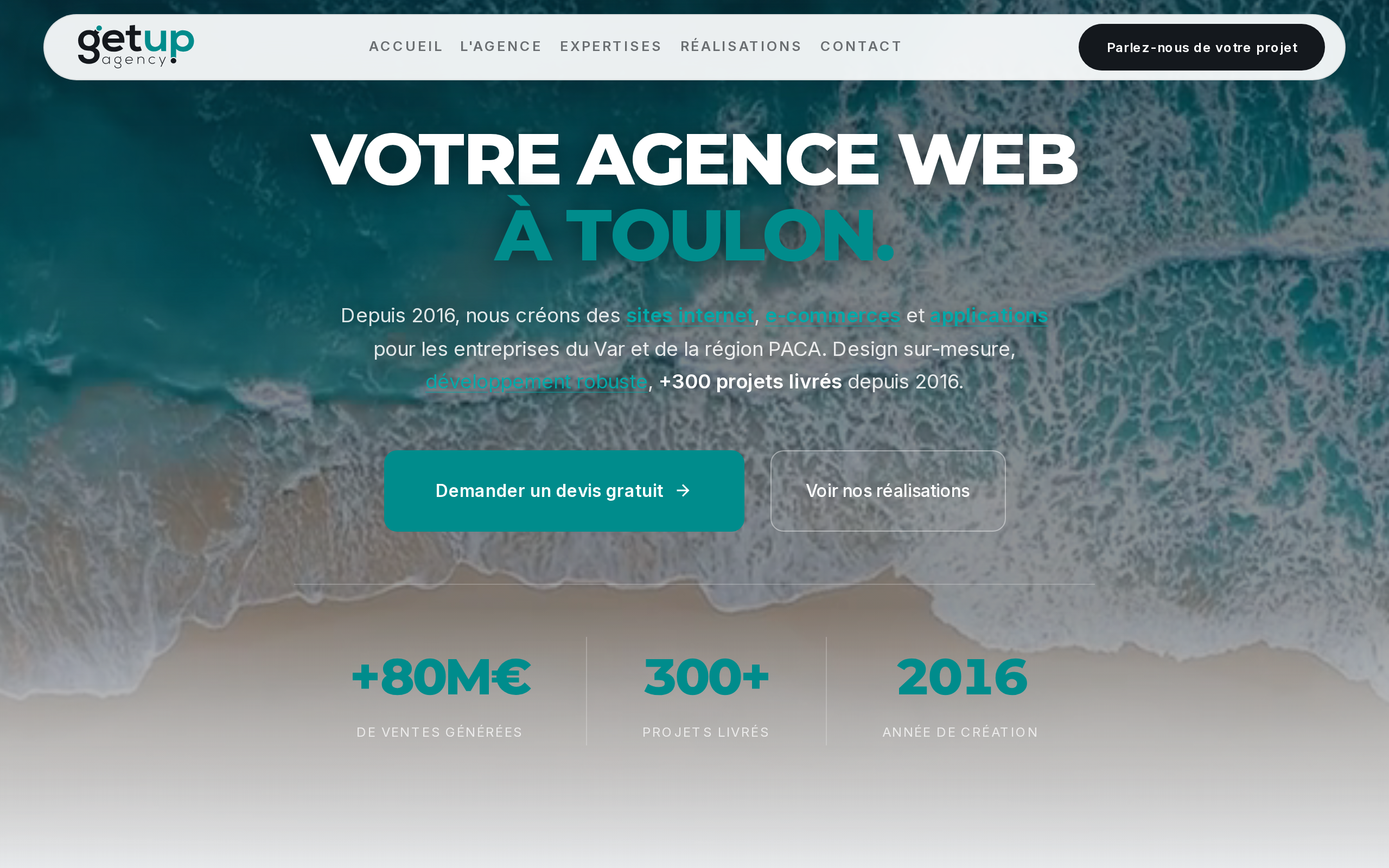 Aperçu du site Getup Agency