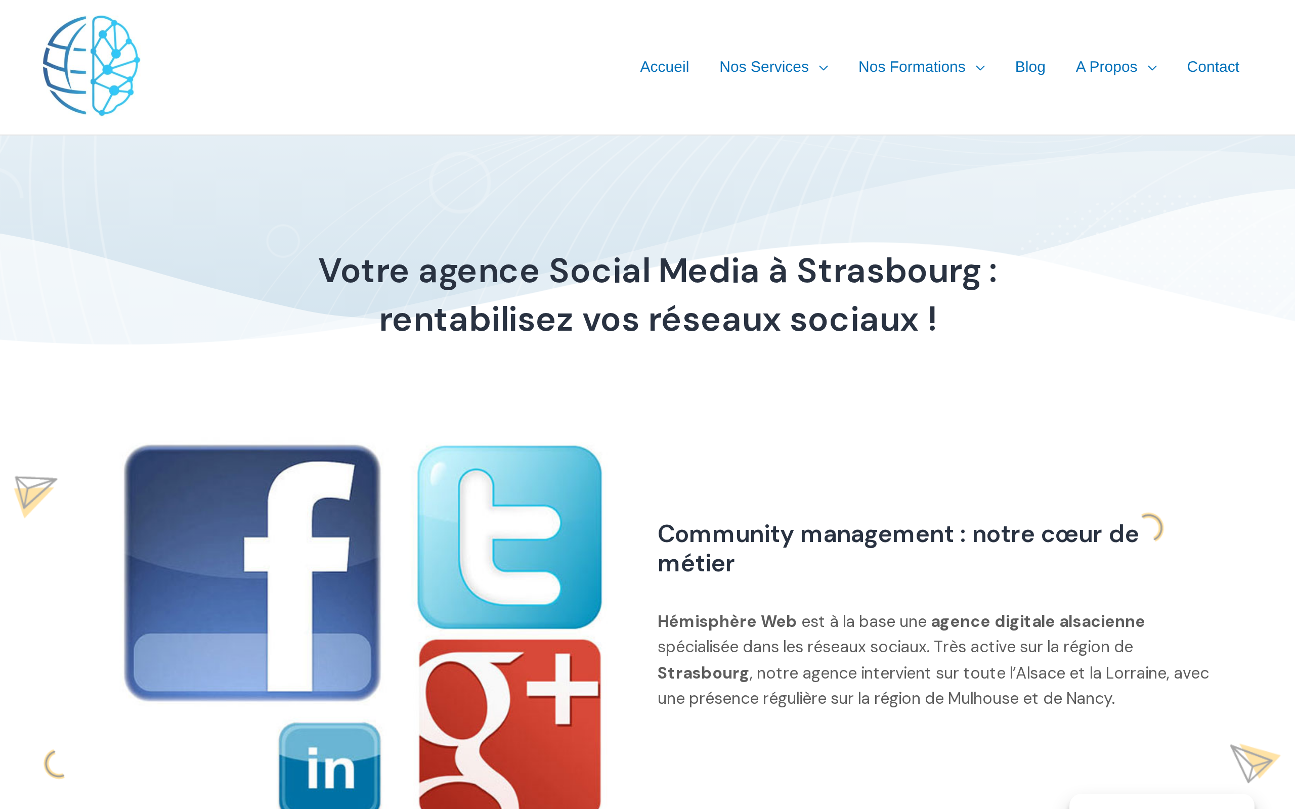 Aperçu du site Hémisphère Web
