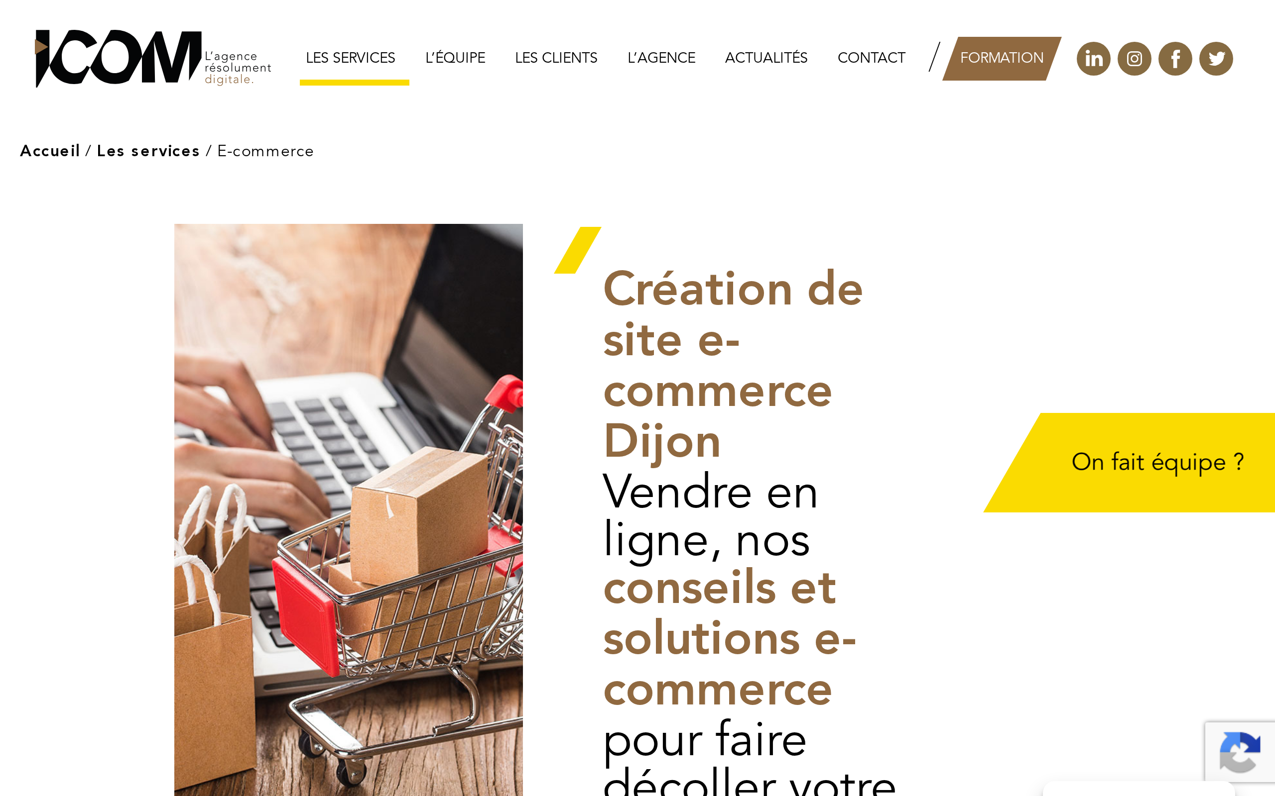 Aperçu du site i-com