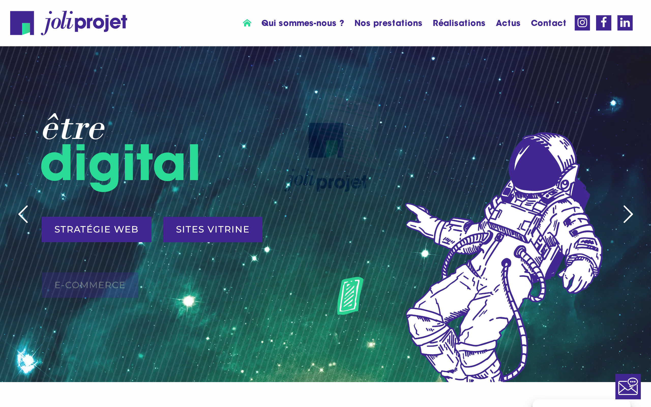 Aperçu du site Joli Projet