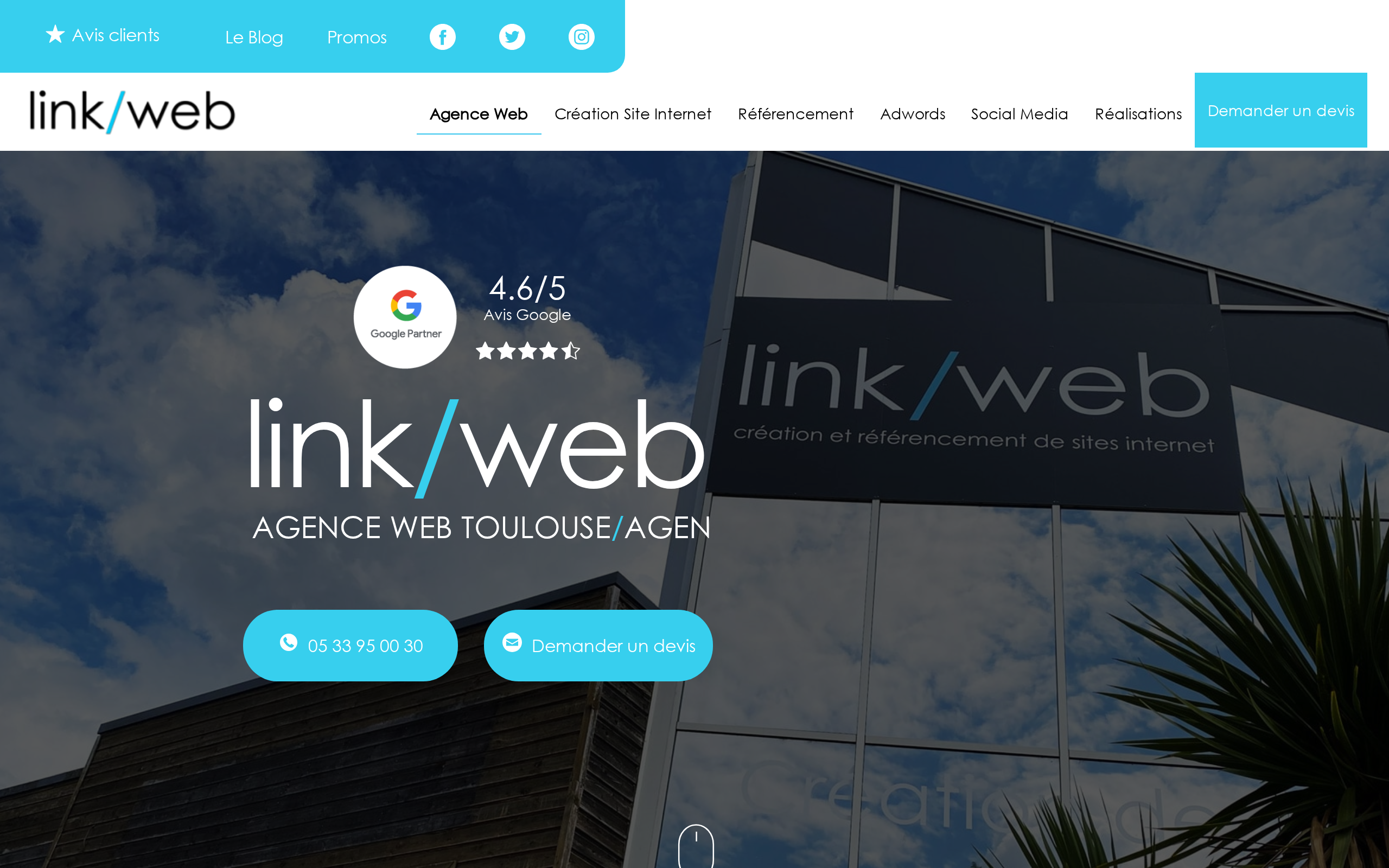 Aperçu du site Linkweb