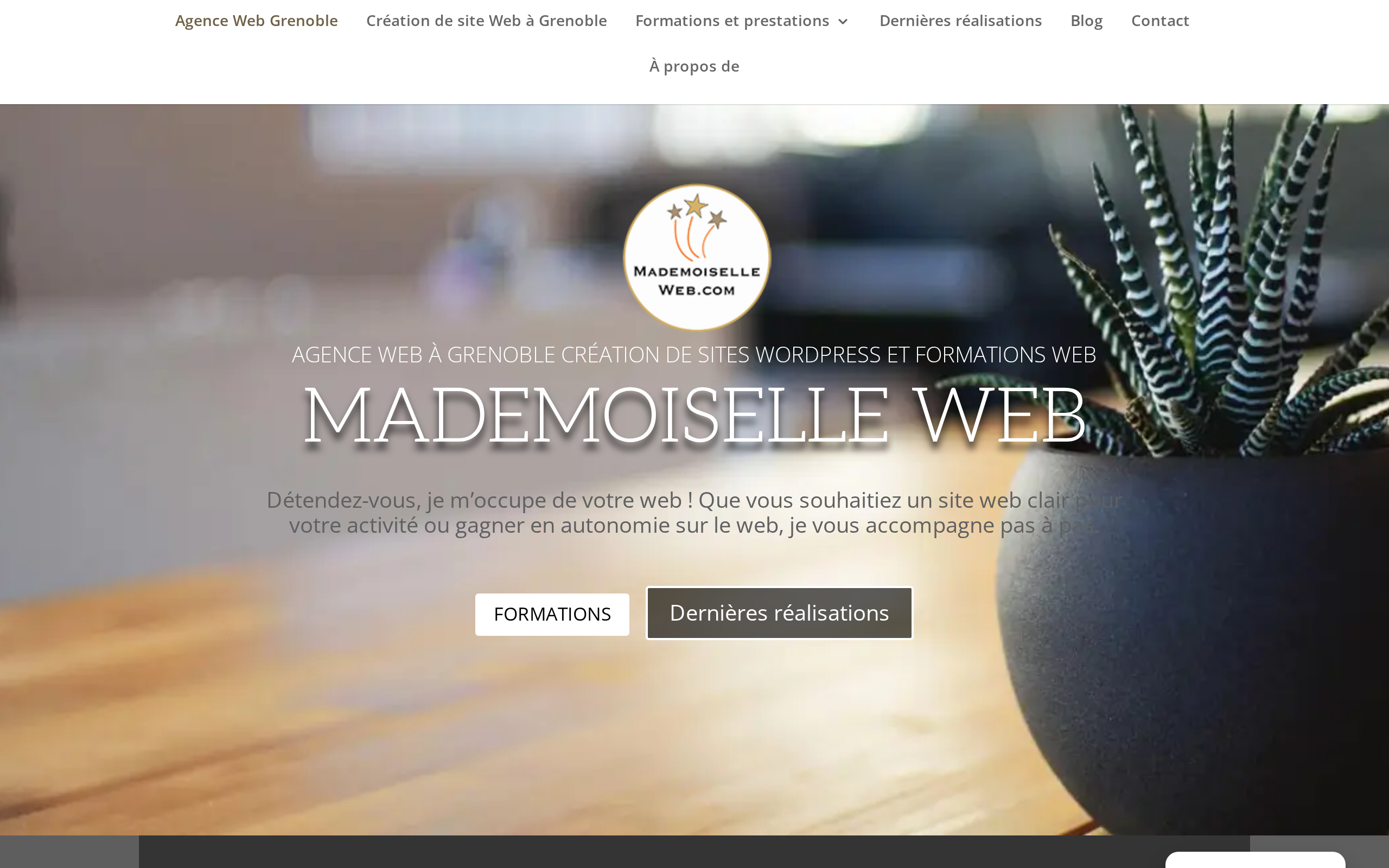 Aperçu du site Mademoiselle Web