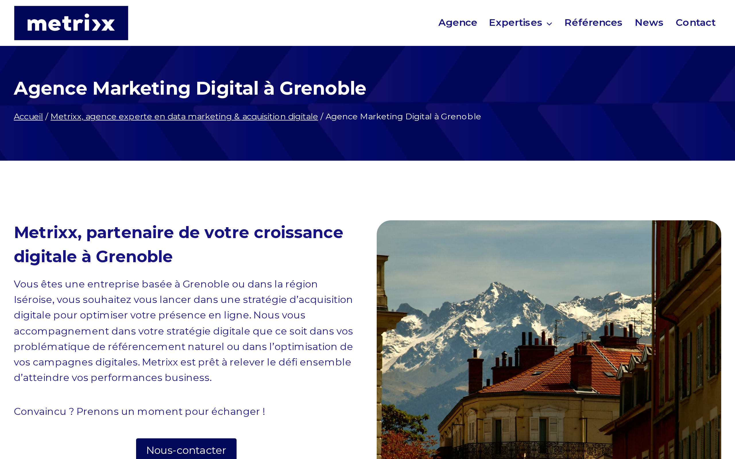 Aperçu du site Metrixx