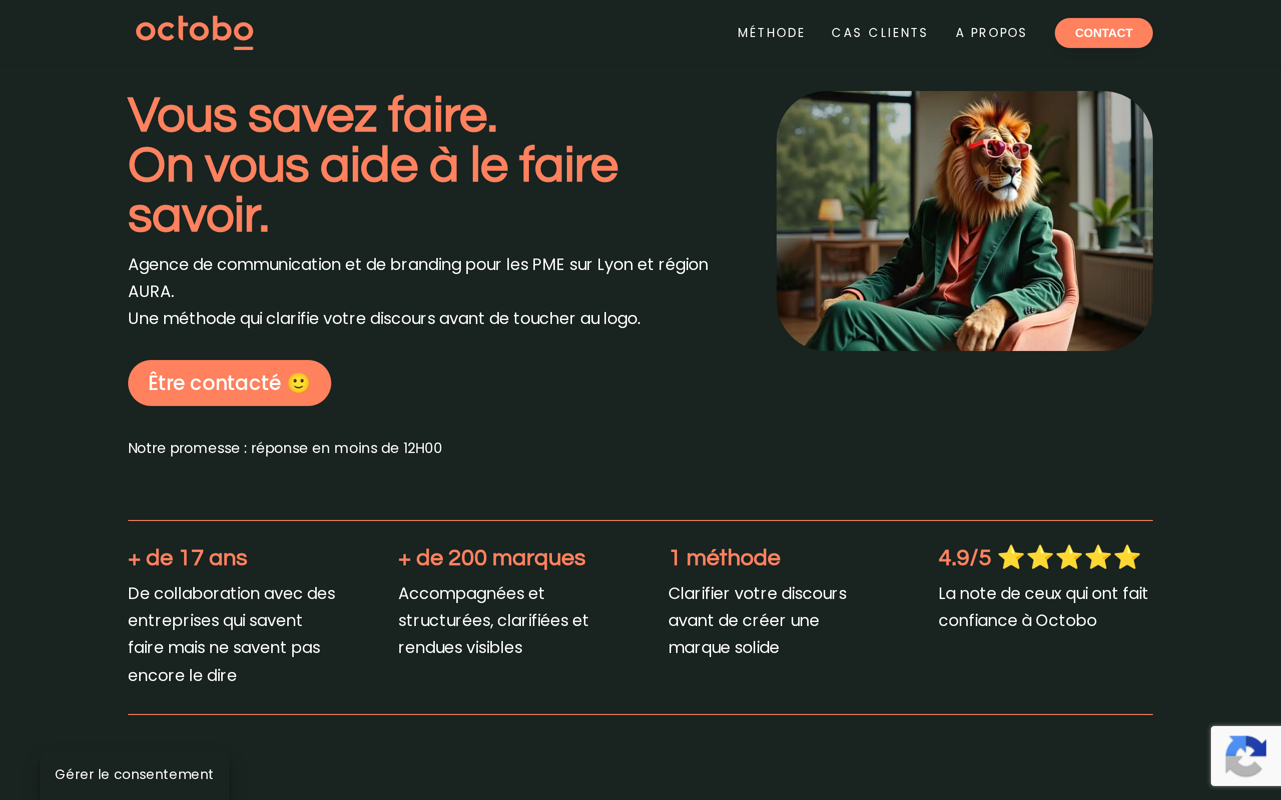 Aperçu du site Octobo
