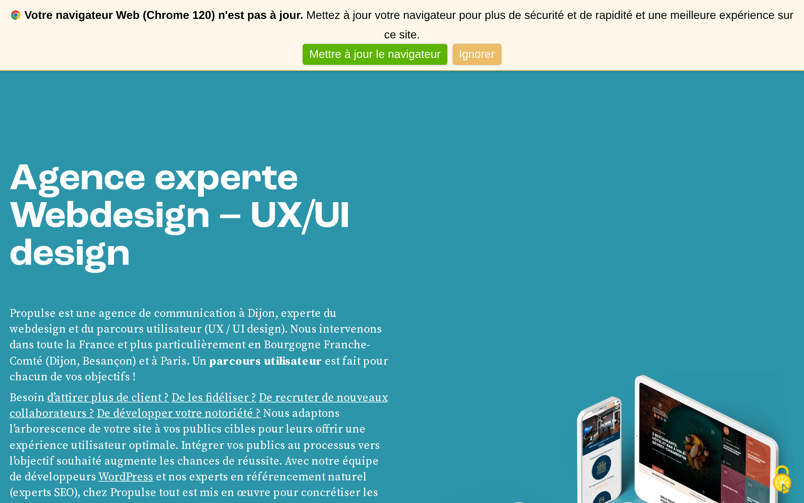 Aperçu du site Propulse