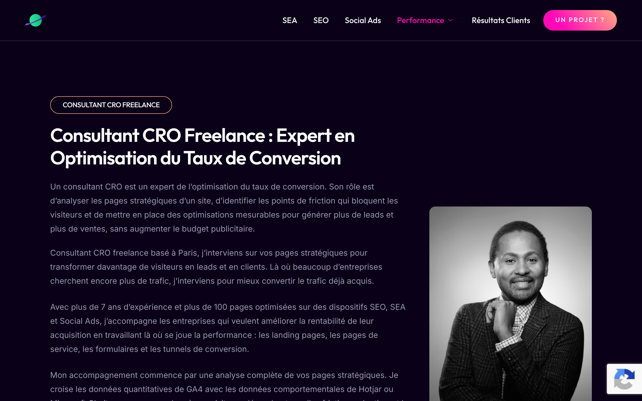 Aperçu du site SEA.AD