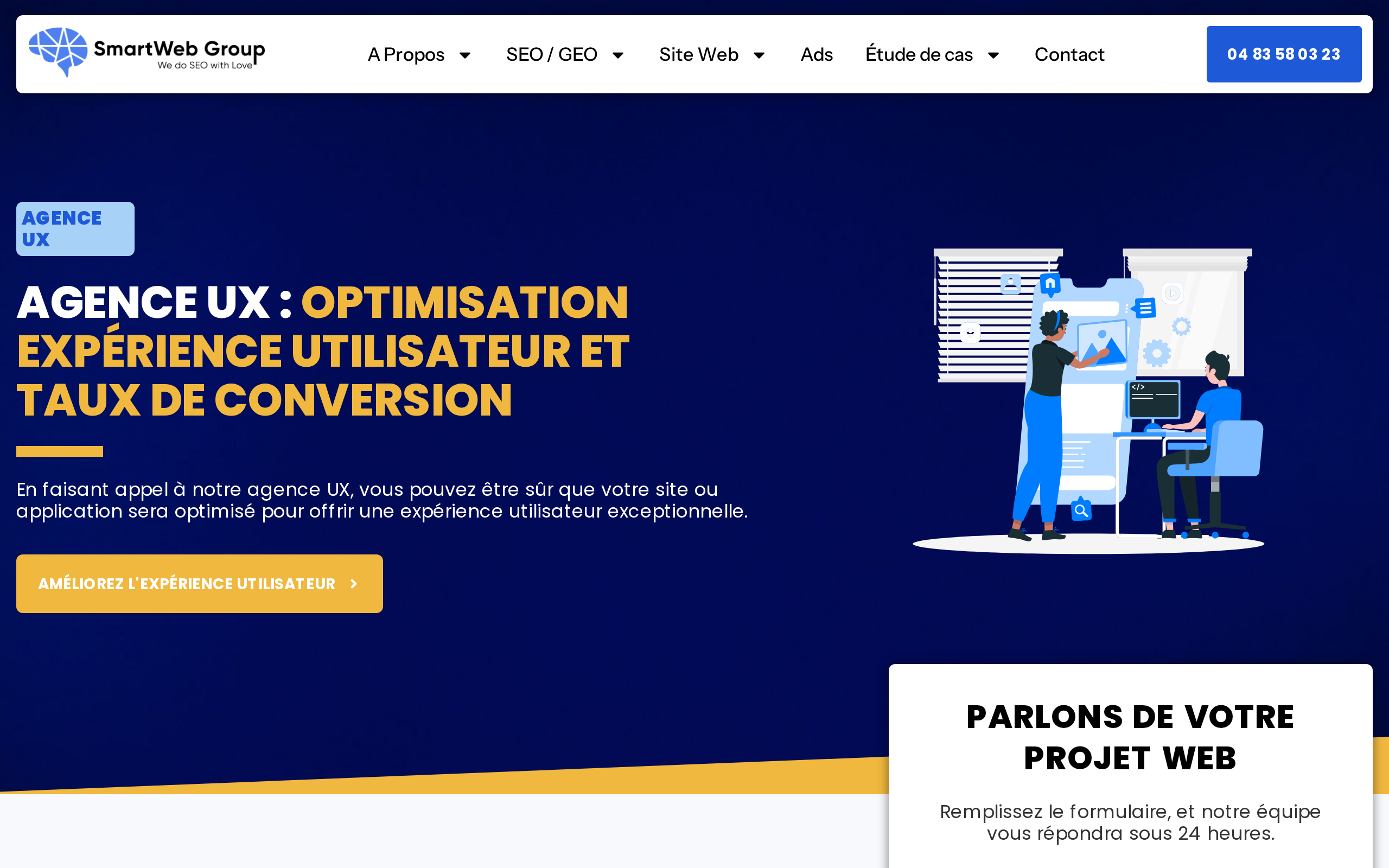 Aperçu du site SmartWeb Group