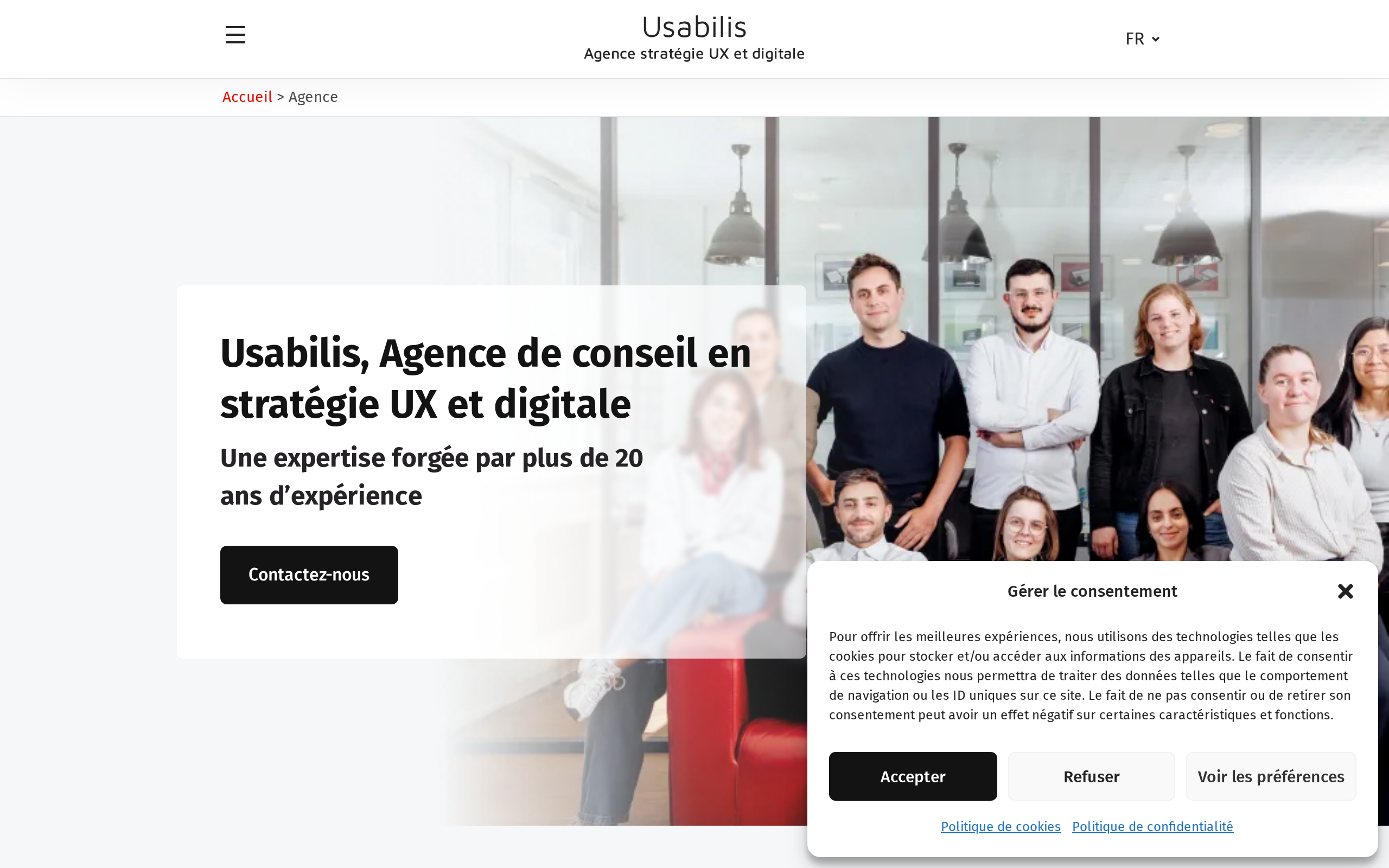 Aperçu du site Usabilis