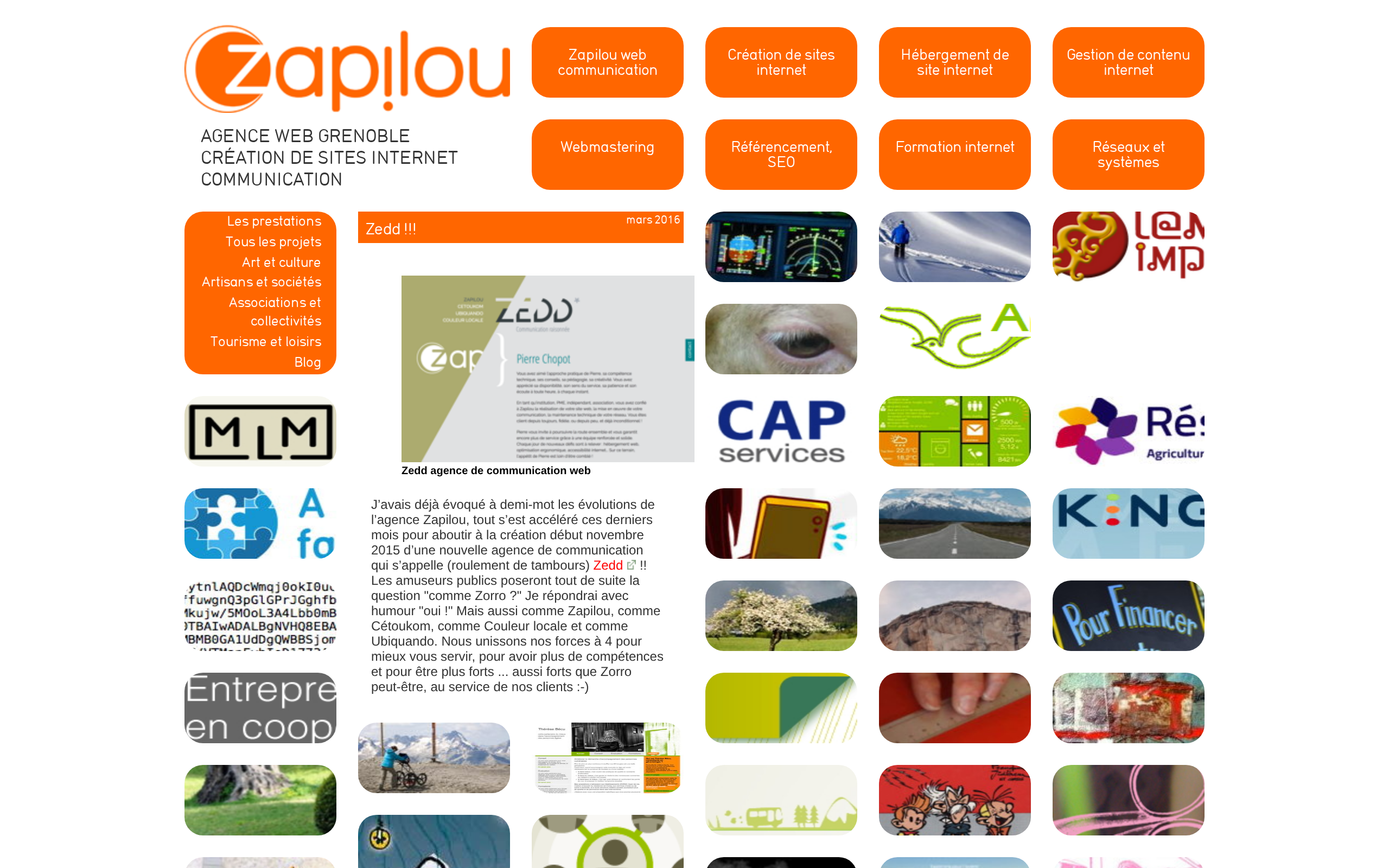 Aperçu du site Zapilou web communication
