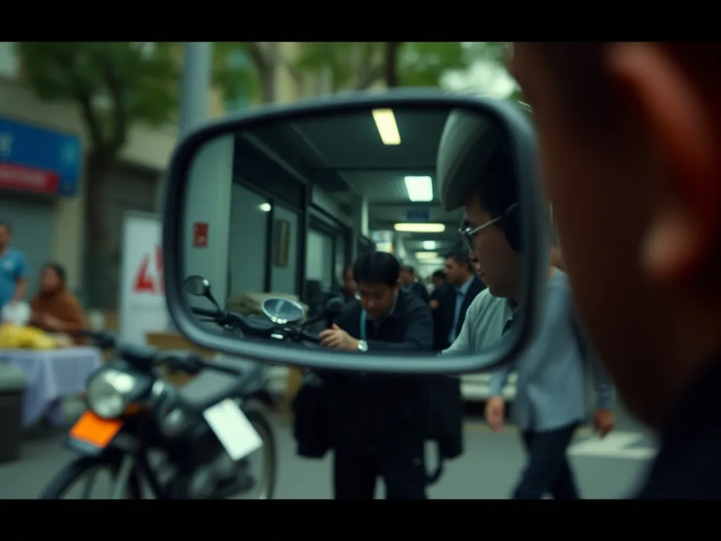 Illustration de l'interface d'une application de streaming sur écran de smartphone, symbole de lecture et catalogue de films.